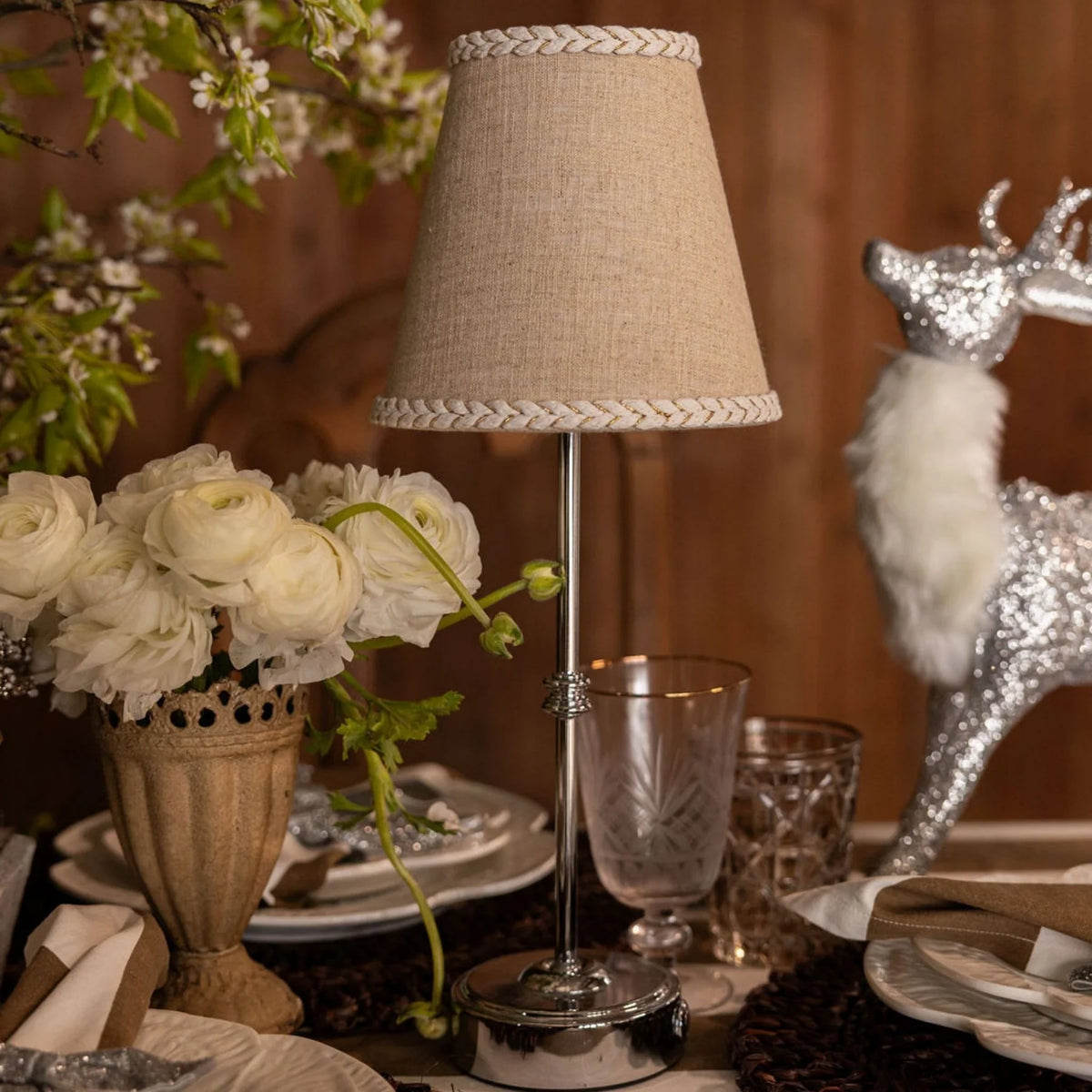 Natural Braided Trim Lamp Shade