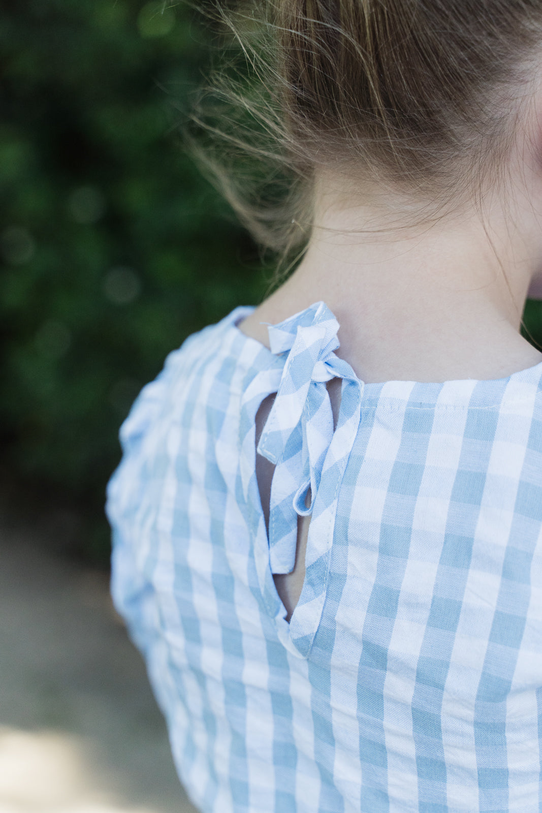 Grace & May Mini Blue Gingham A-line Dress