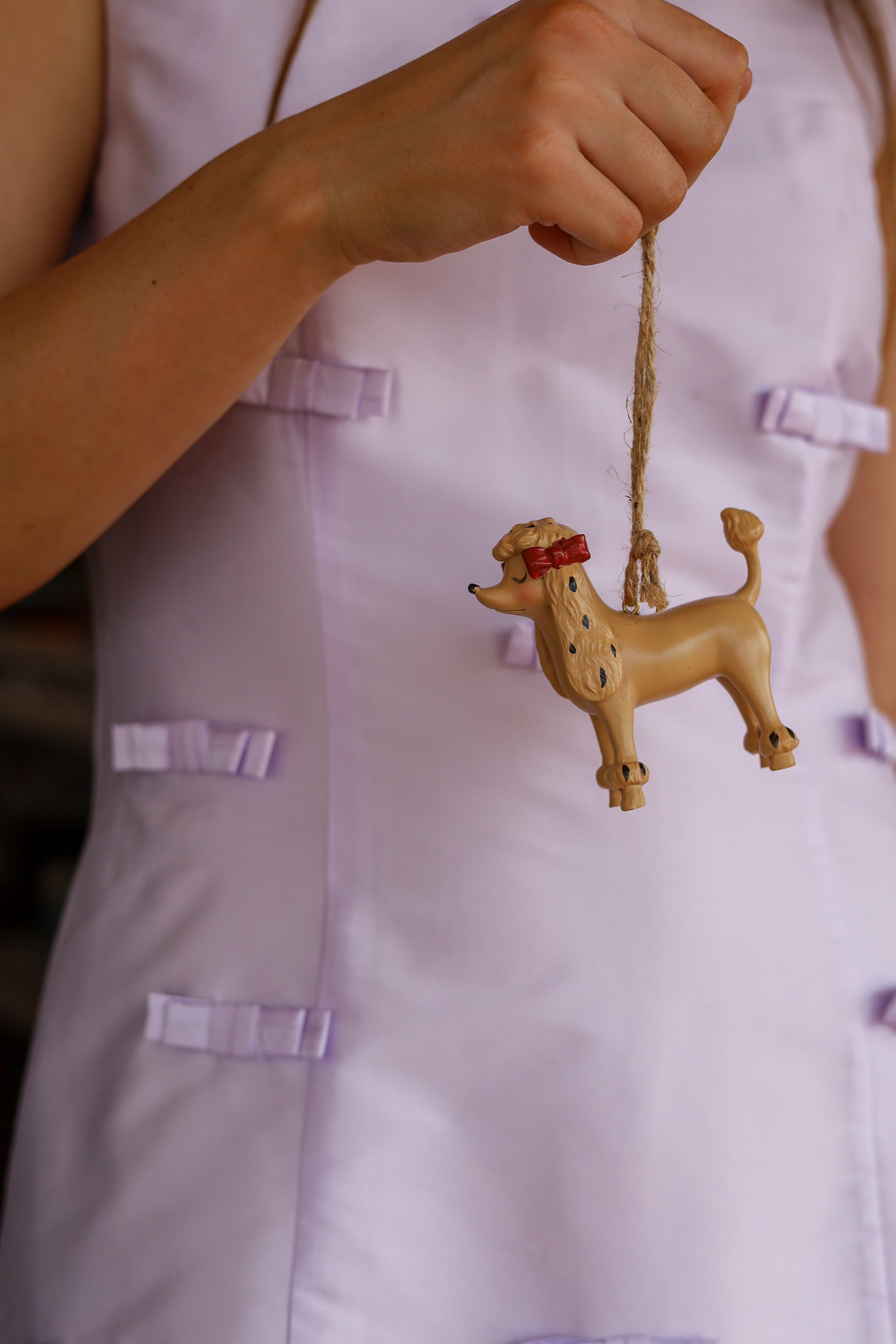 Lady Hanging Dog Ornament