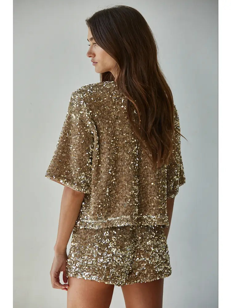 Sequin Top Gold