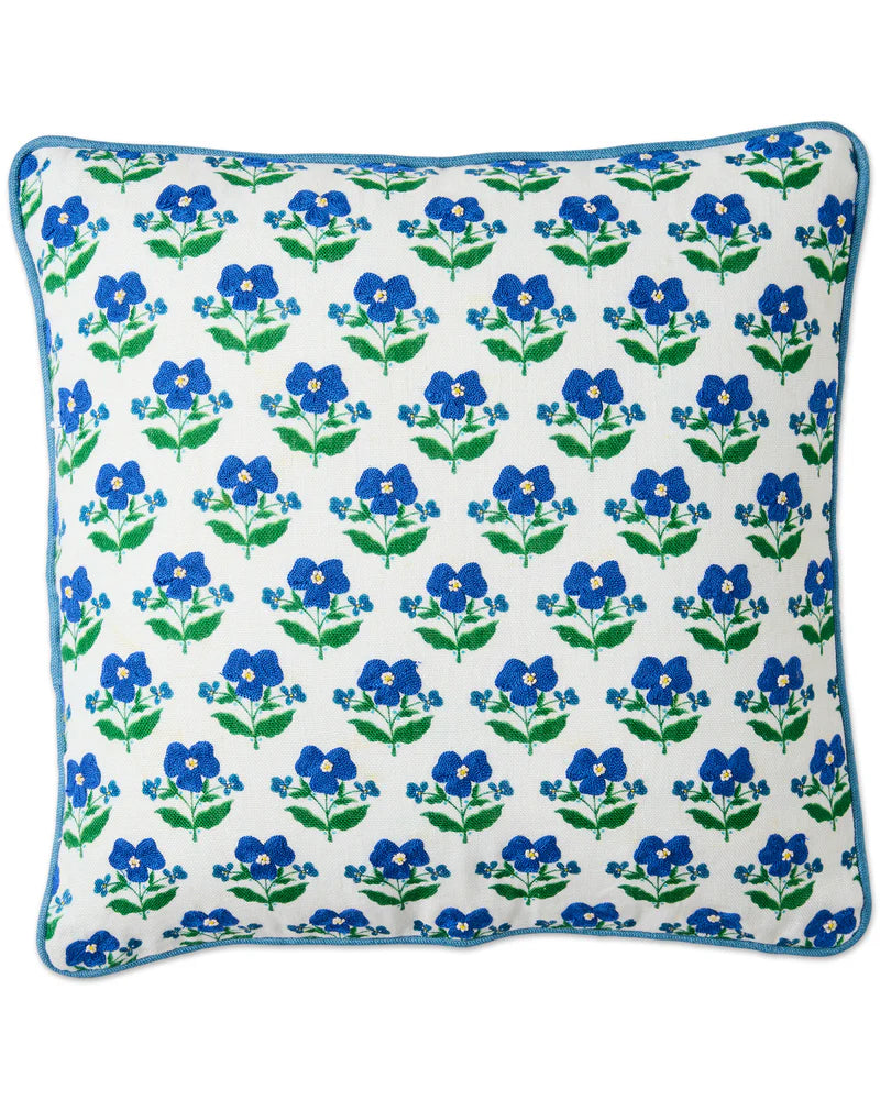 Kip & Co x Anna Spiro Indian Summer White Embroidered Cushion