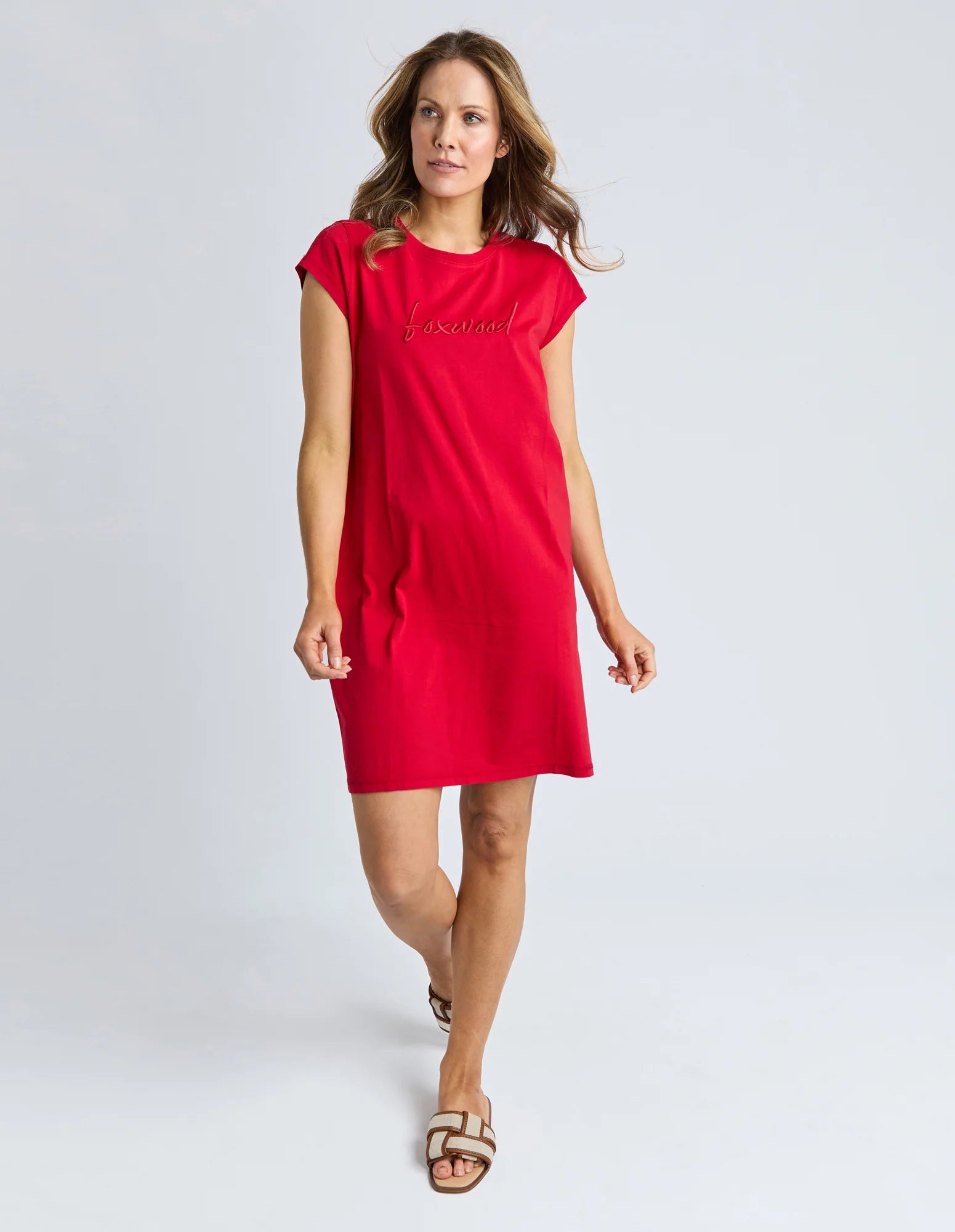Foxwood Signature Embroided Tee Dress