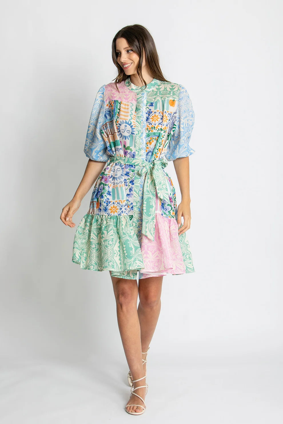 Kachel Riley Short Sleeve Mini Dress