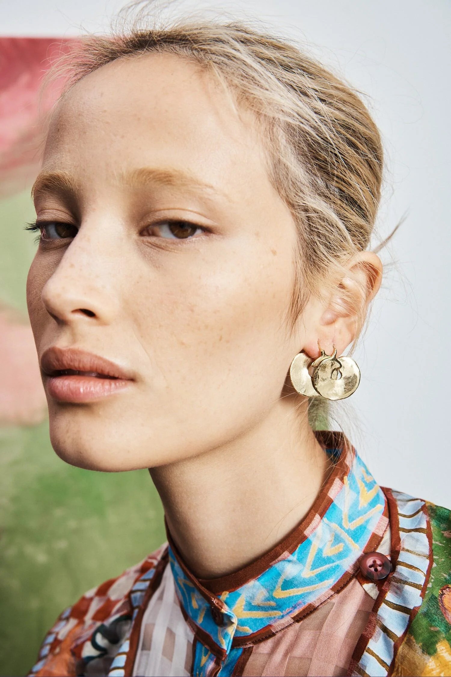 Alemais Disc Mini Hoop Earrings