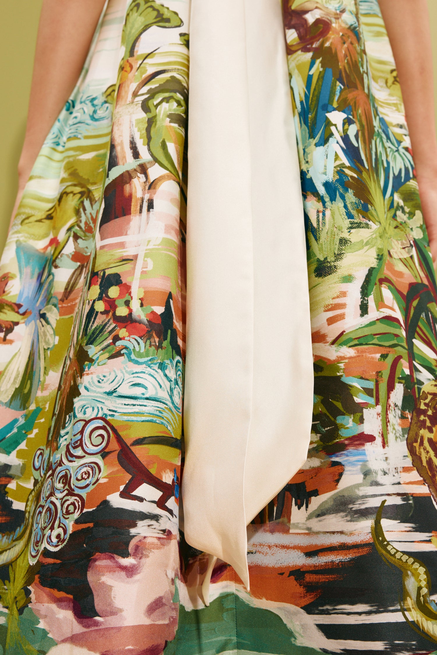 Alemais Jungle Boogie Silk Halter Dress