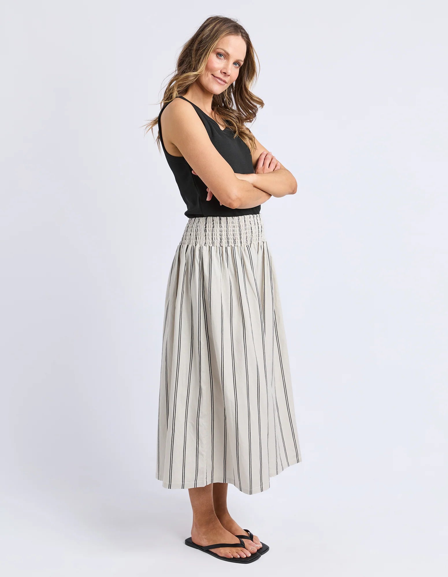Elm Riley Stripe Skirt