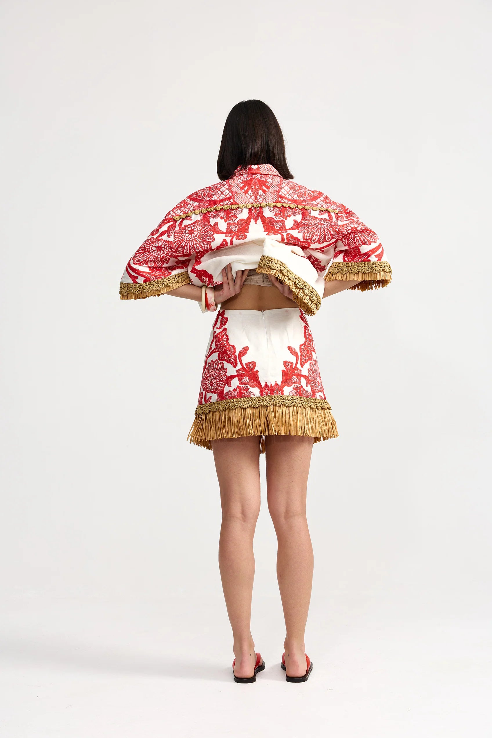 Aston Studio Amity Skirt in Ruby Antique