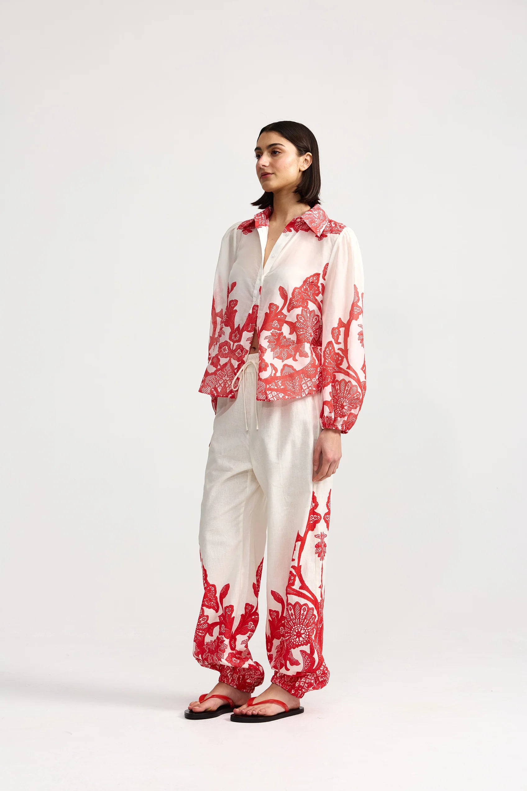 Aston Studio Vivian Blouse in Ruby Antique