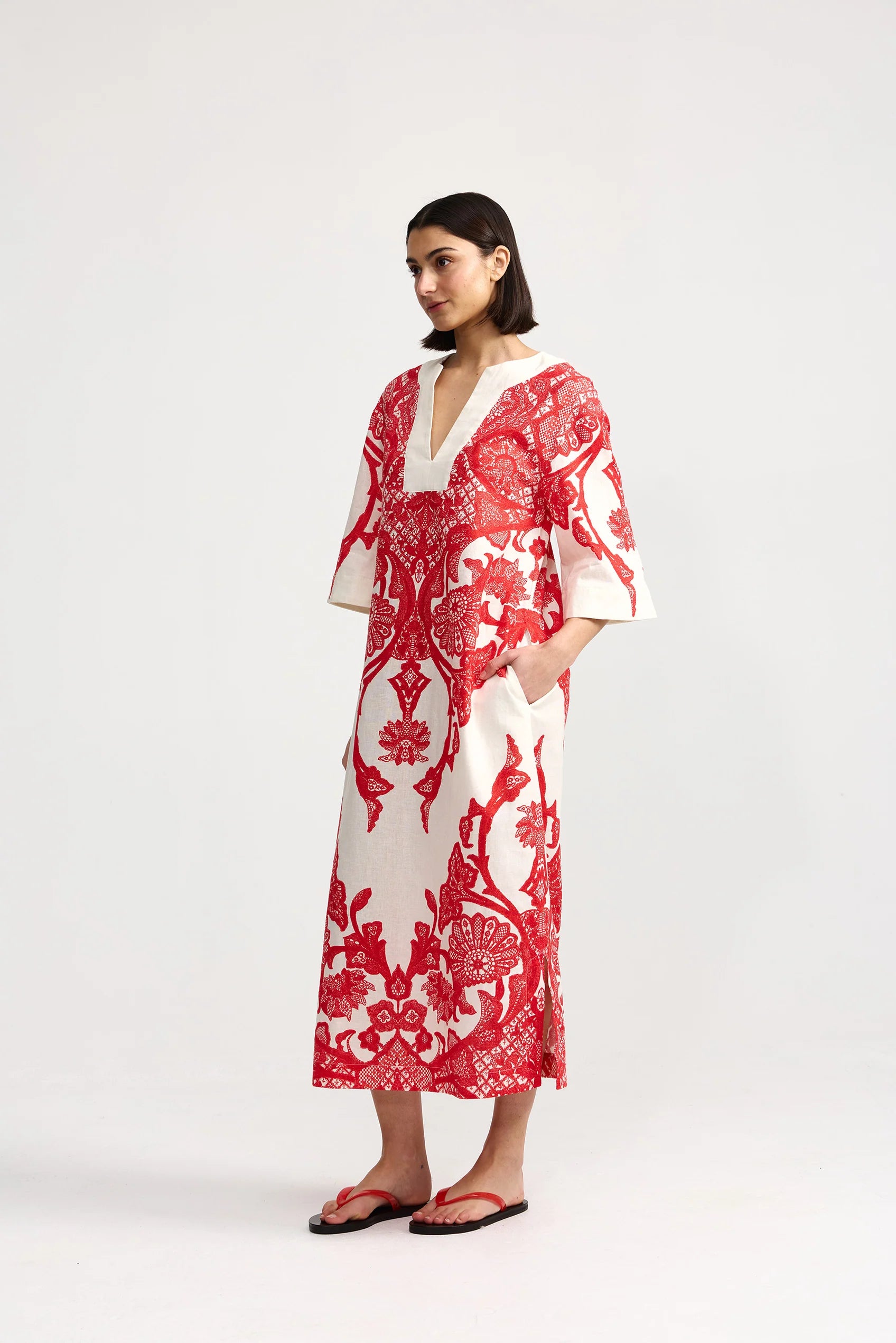 Aston Studio Bridget Dress Ruby Antique