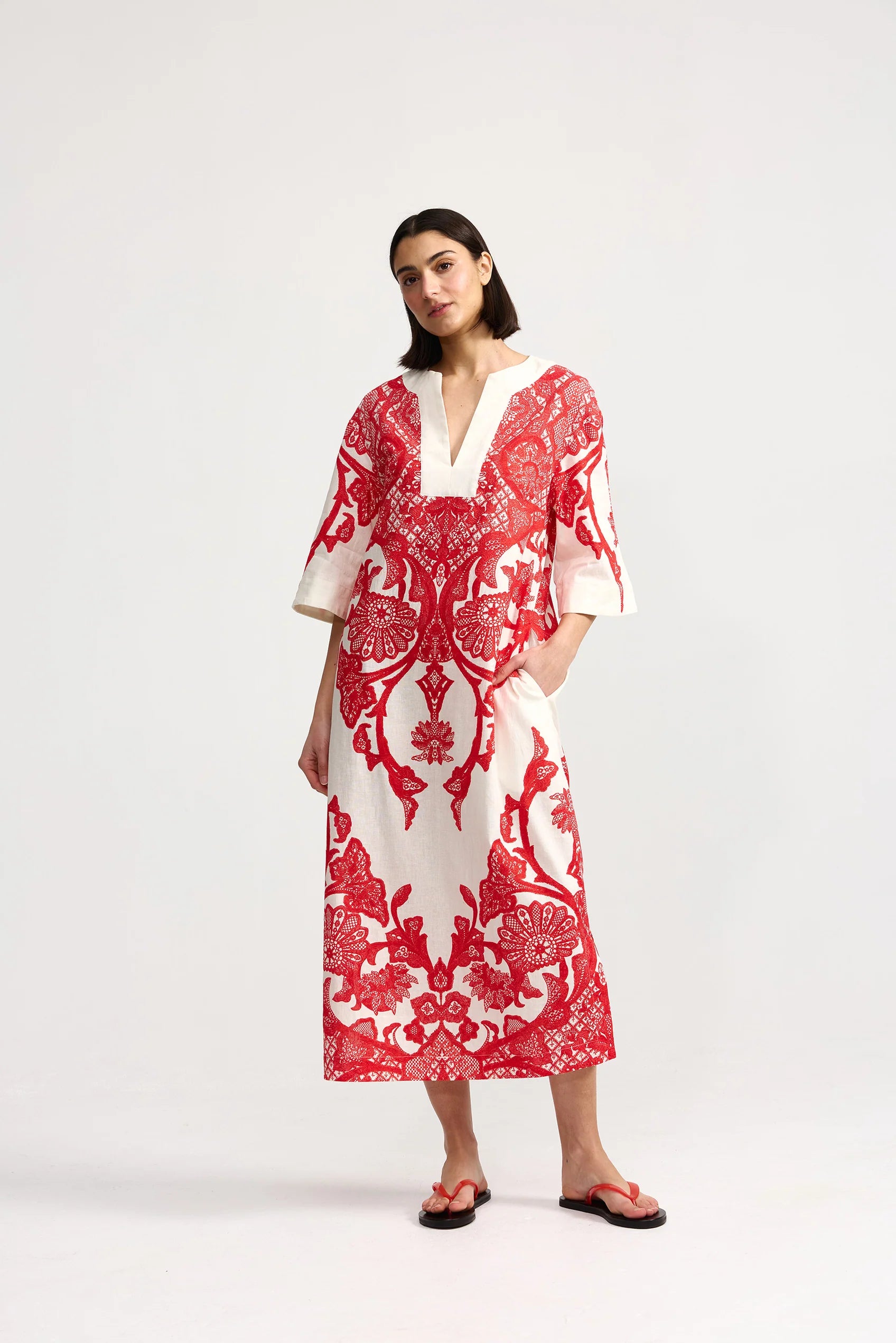 Aston Studio Bridget Dress Ruby Antique