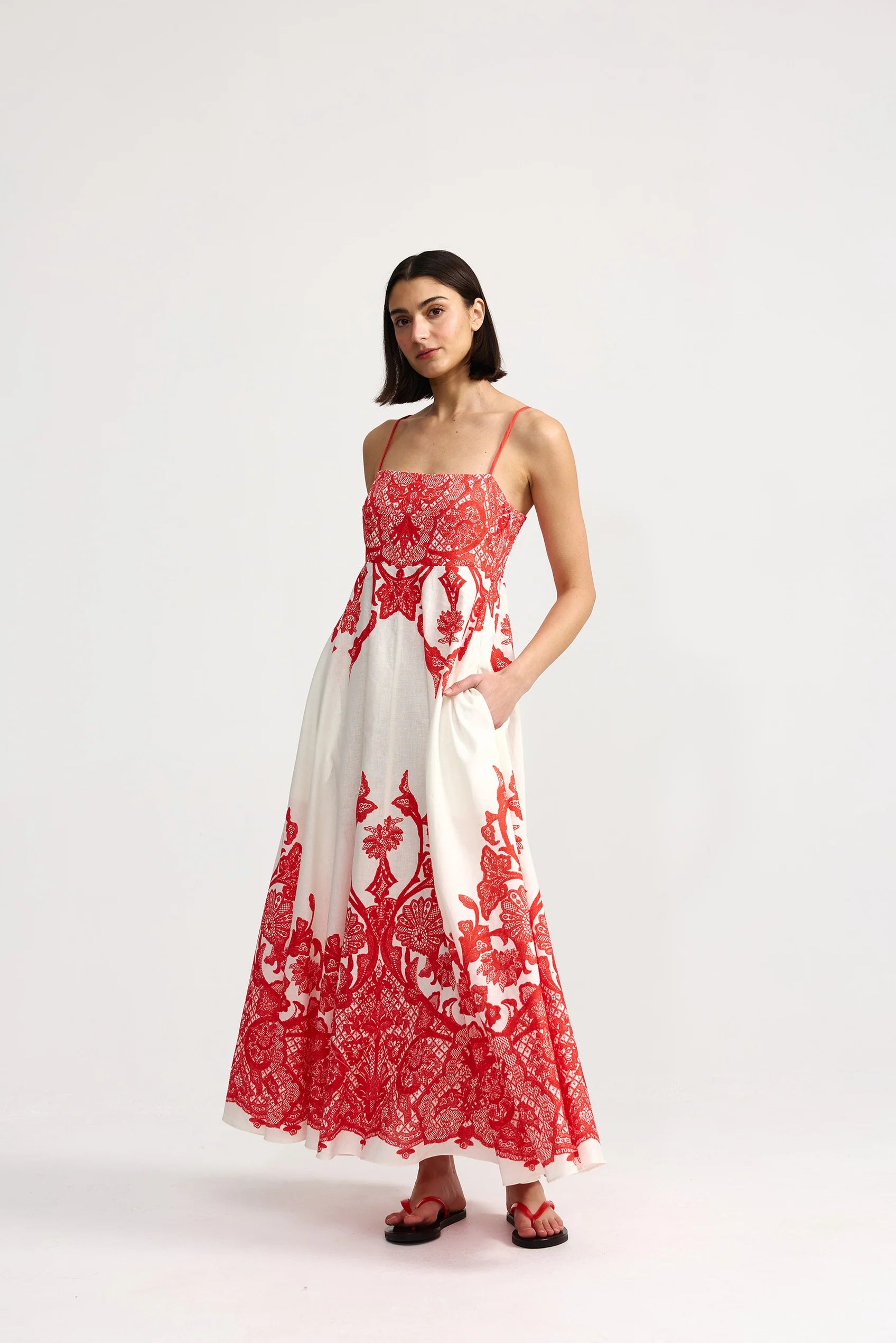 Aston Studio Rue Dress Ruby Antique