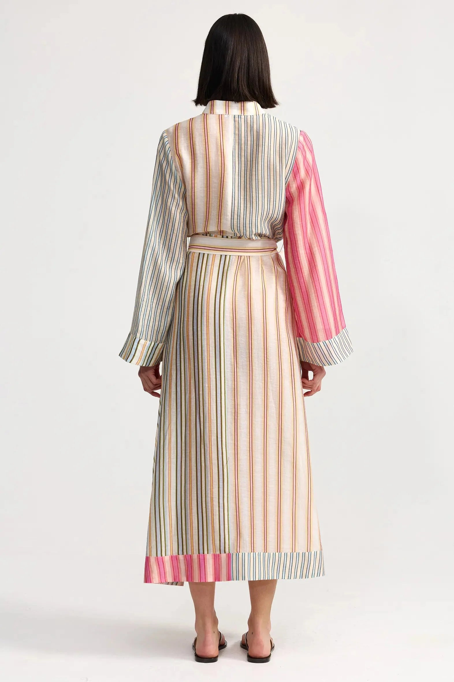Aston Studio Neottia Dress in Peony Multi Stripe