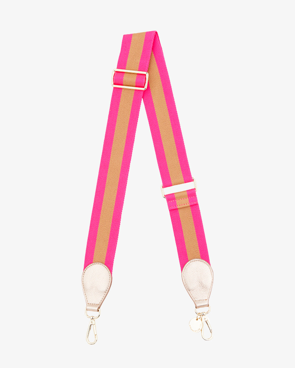 Arlington Milne Accent Guitar Strap - Rose Gold (Hot Pink/Bronze)