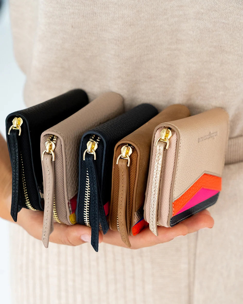 Arlington Milne Alexis Zip Purse - Rose Gold Multi