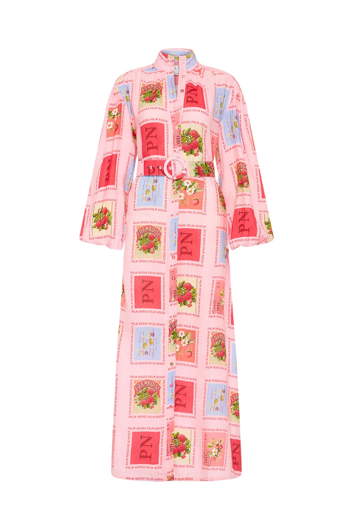 Palm Noosa Noddy Dress Strawberry Stamp