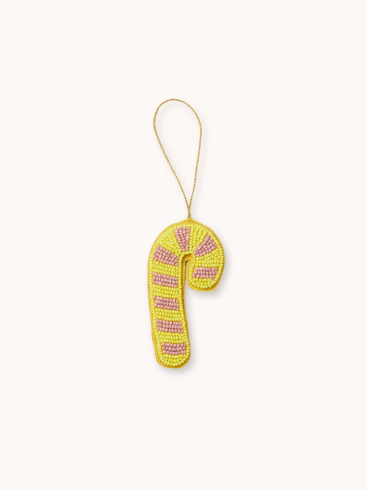 Candy Cane Beaded Decoration