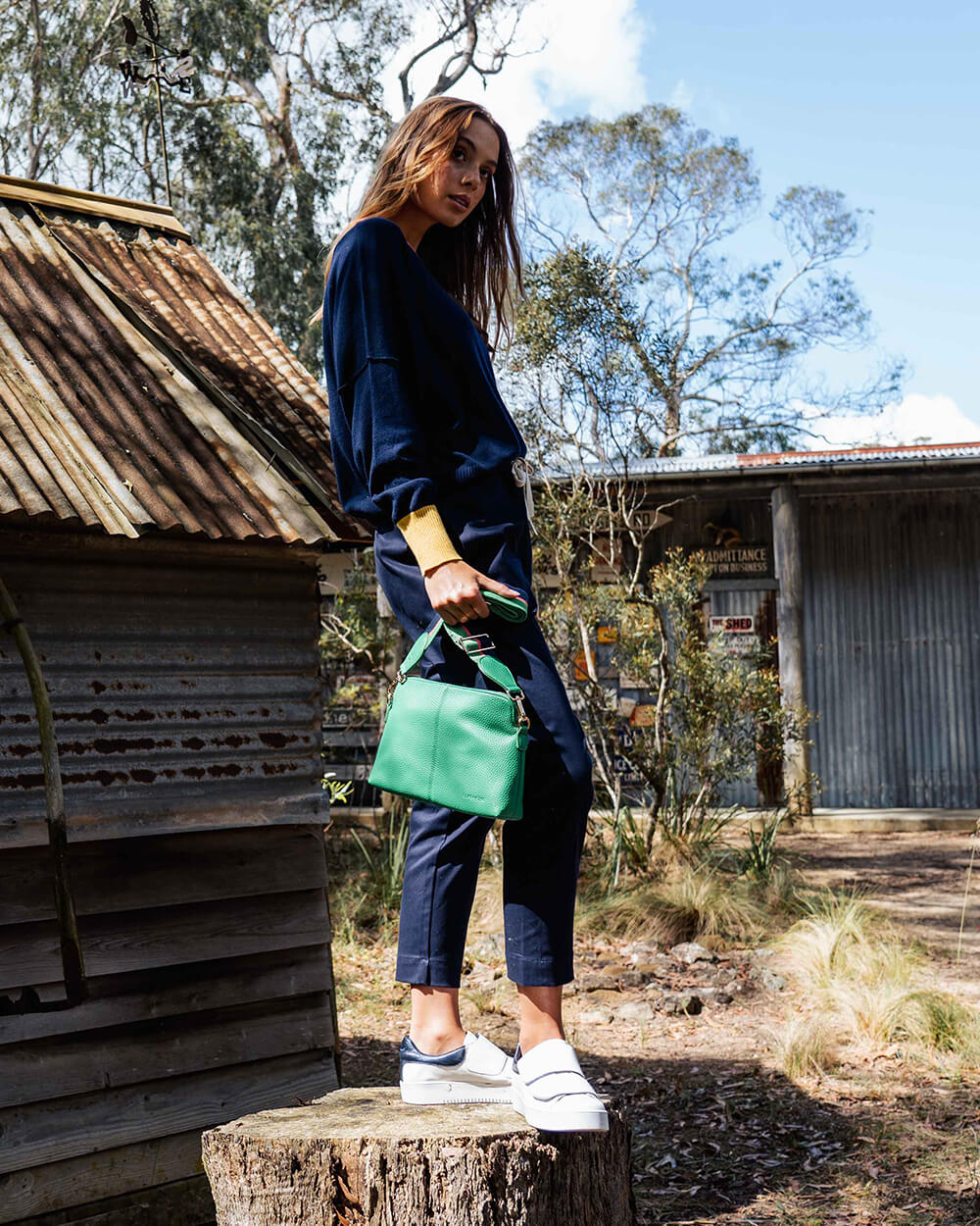 Elms + King Burbank Crossbody Large - Green