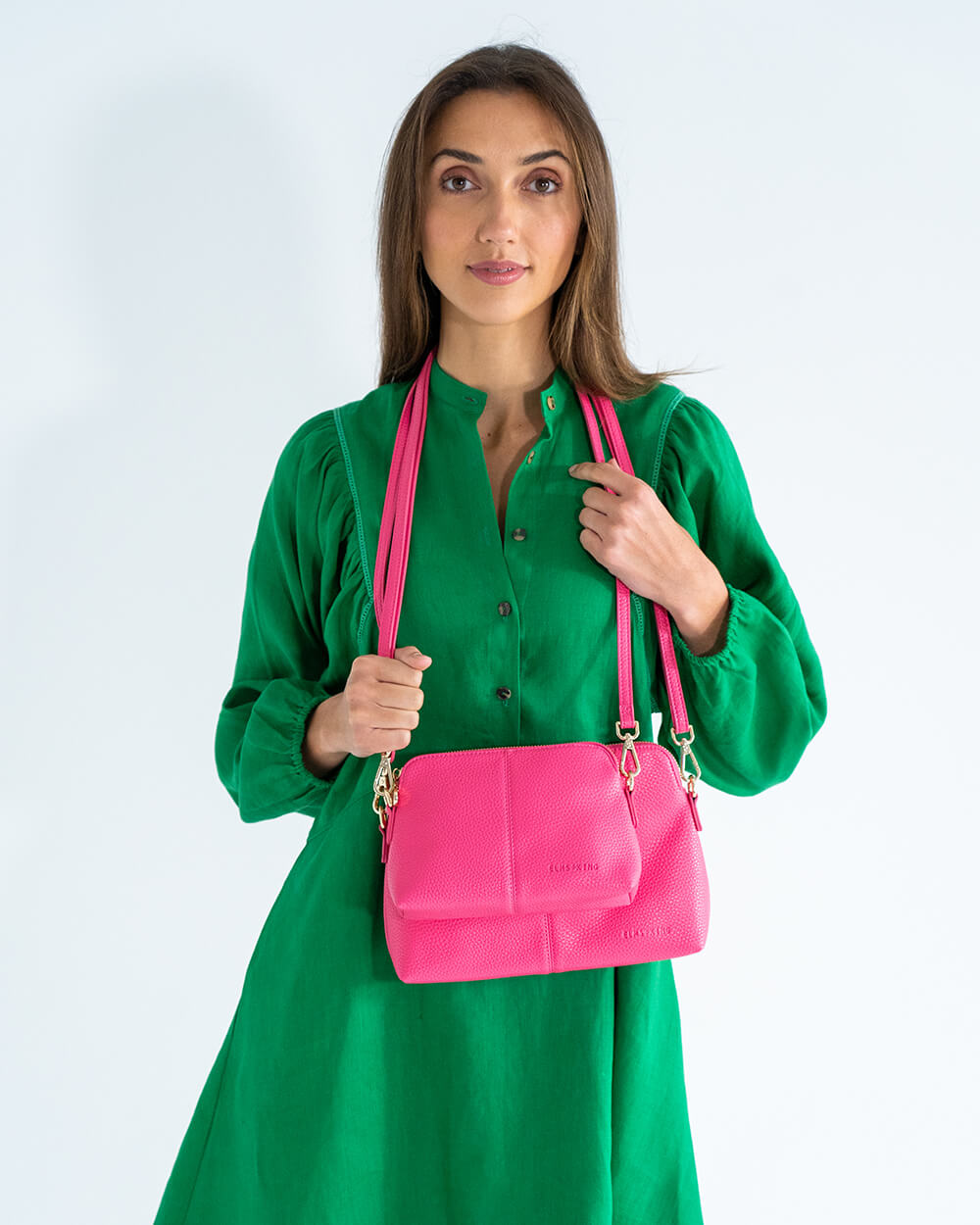 Elms + King Burbank Crossbody Large - Fuchsia