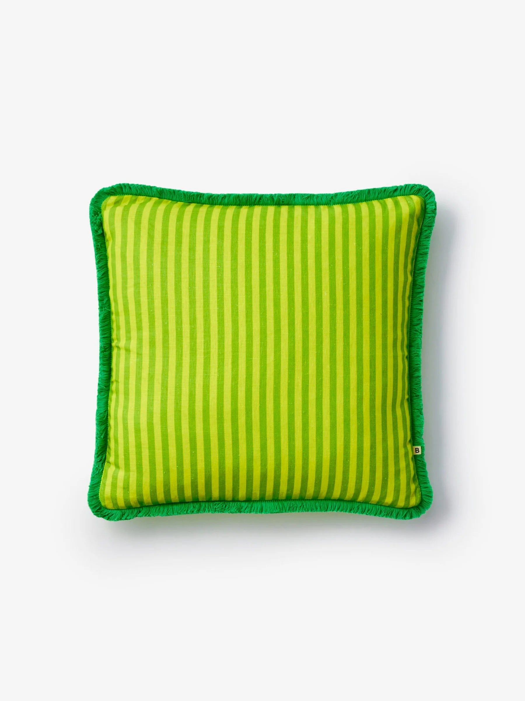 Bonnie & Neil Pinstripe Lime 50cm Cushion