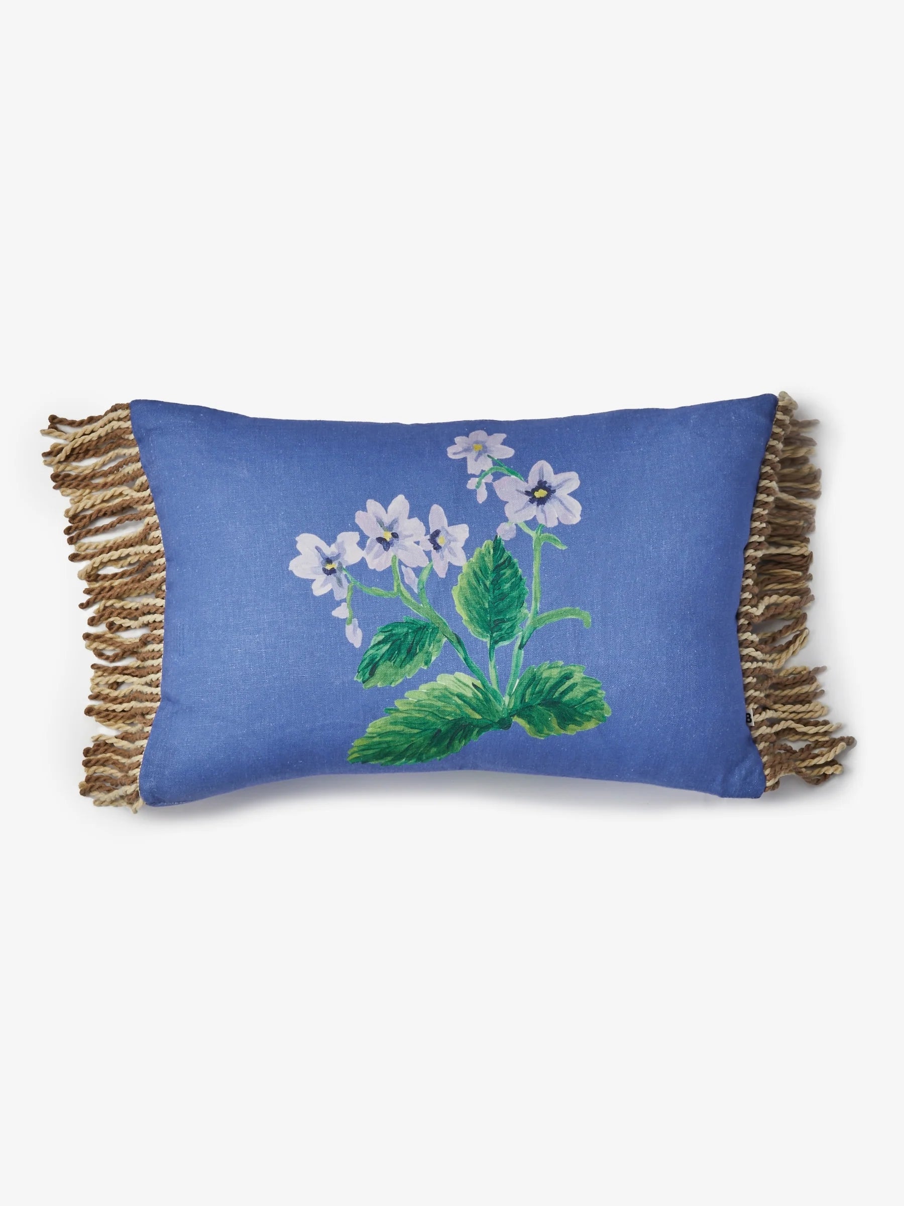 Bonnie & Neil Cottage Garden Blue Linen Cushion