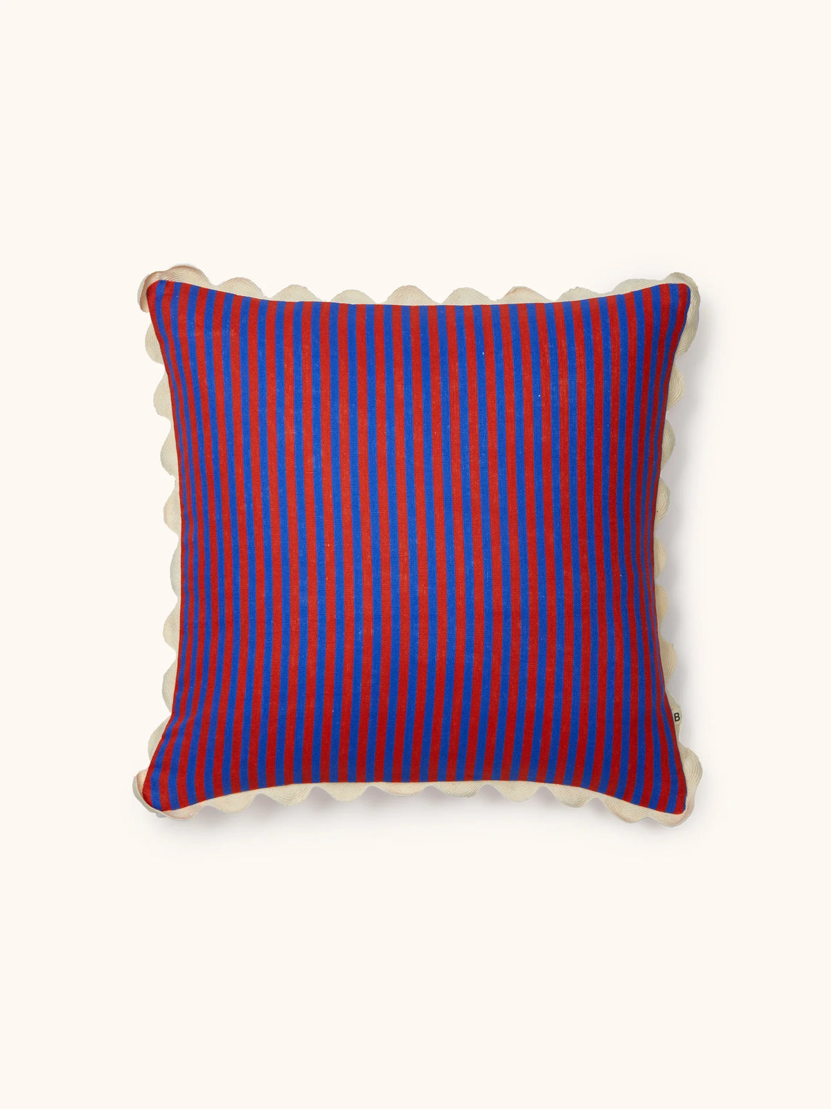 Bonnie & Neil Pinstripe Red Blue Cushion 50cm