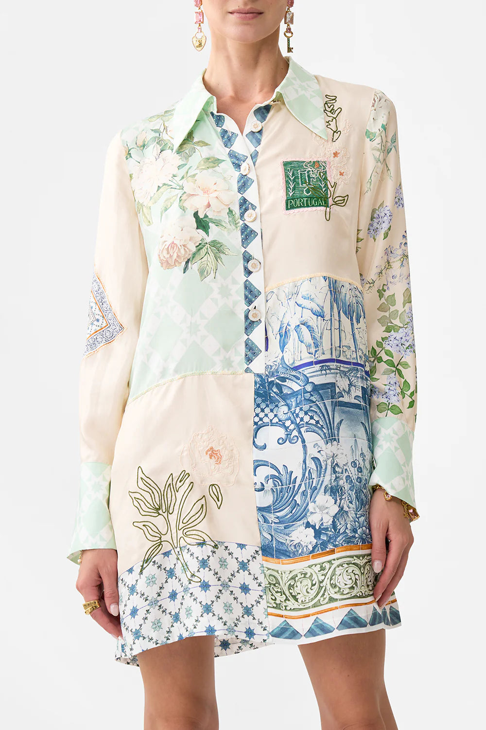 Camilla mini shirt dress Jardim party