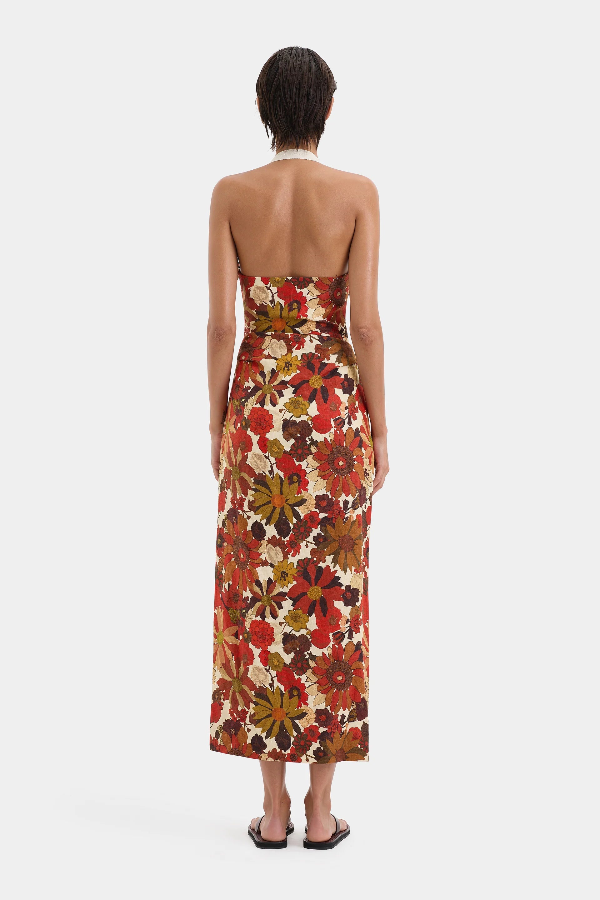 SIR. Castella Gathered Midi Dress
