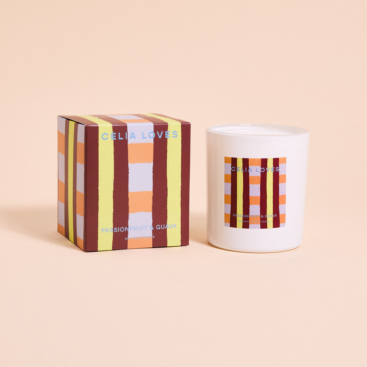 Celia Loves Passionfruit & Guava Candle 395g 80hr