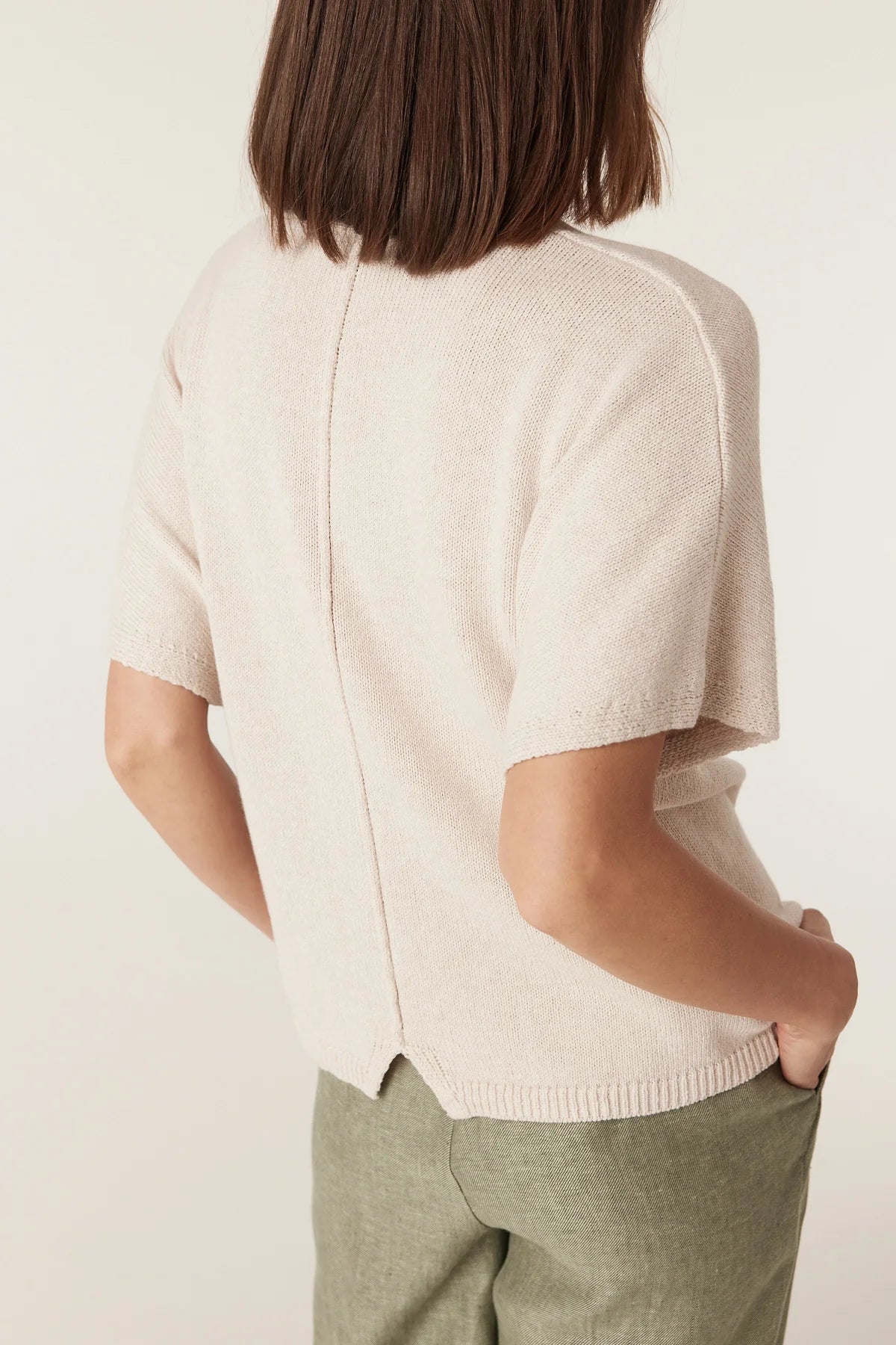 Cable Flax Relaxed Top