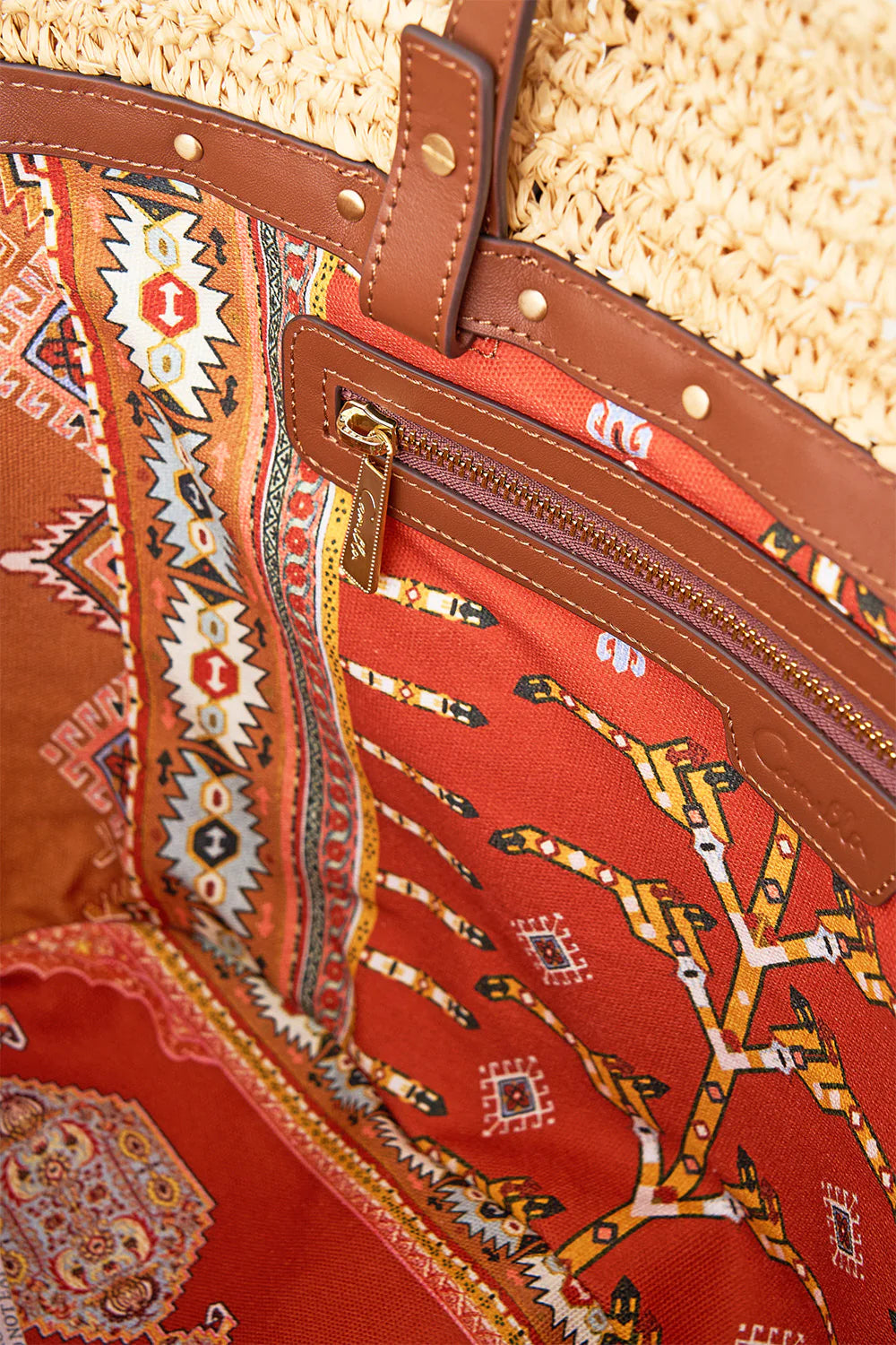 Camilla Raffia Tote with Tassels