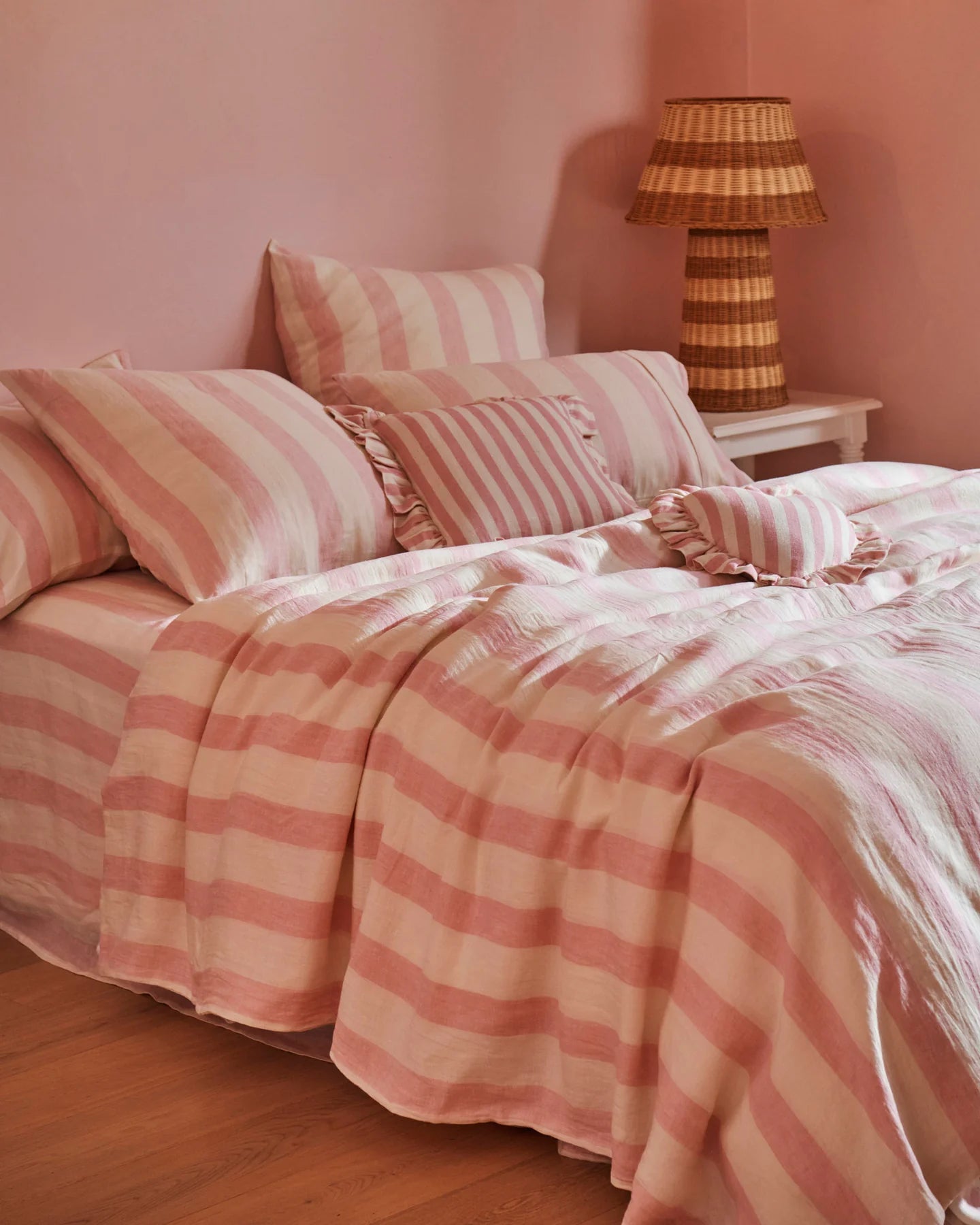 Kip & Co Candy Stripe Linen Quilt Cover