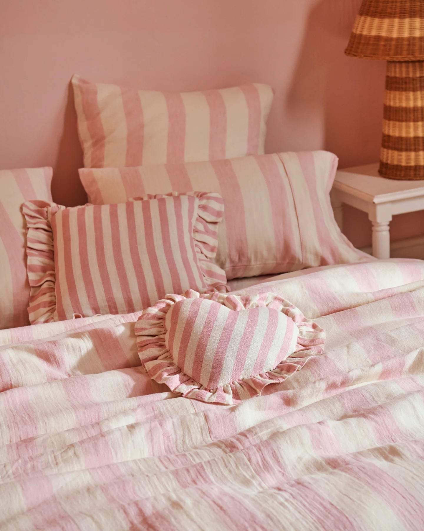 Kip & Co Candy Stripe Linen Quilt Cover