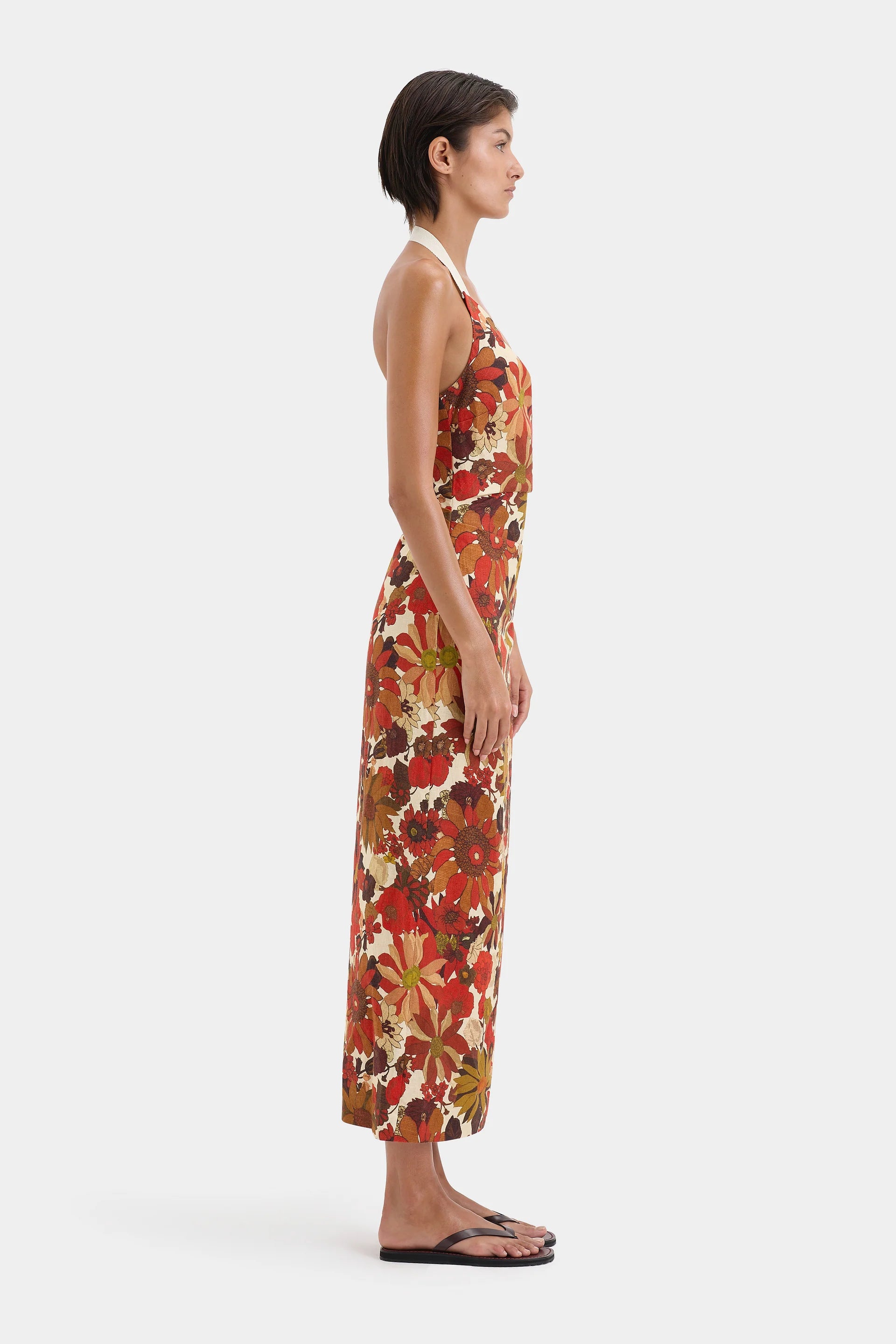 SIR. Castella Gathered Midi Dress