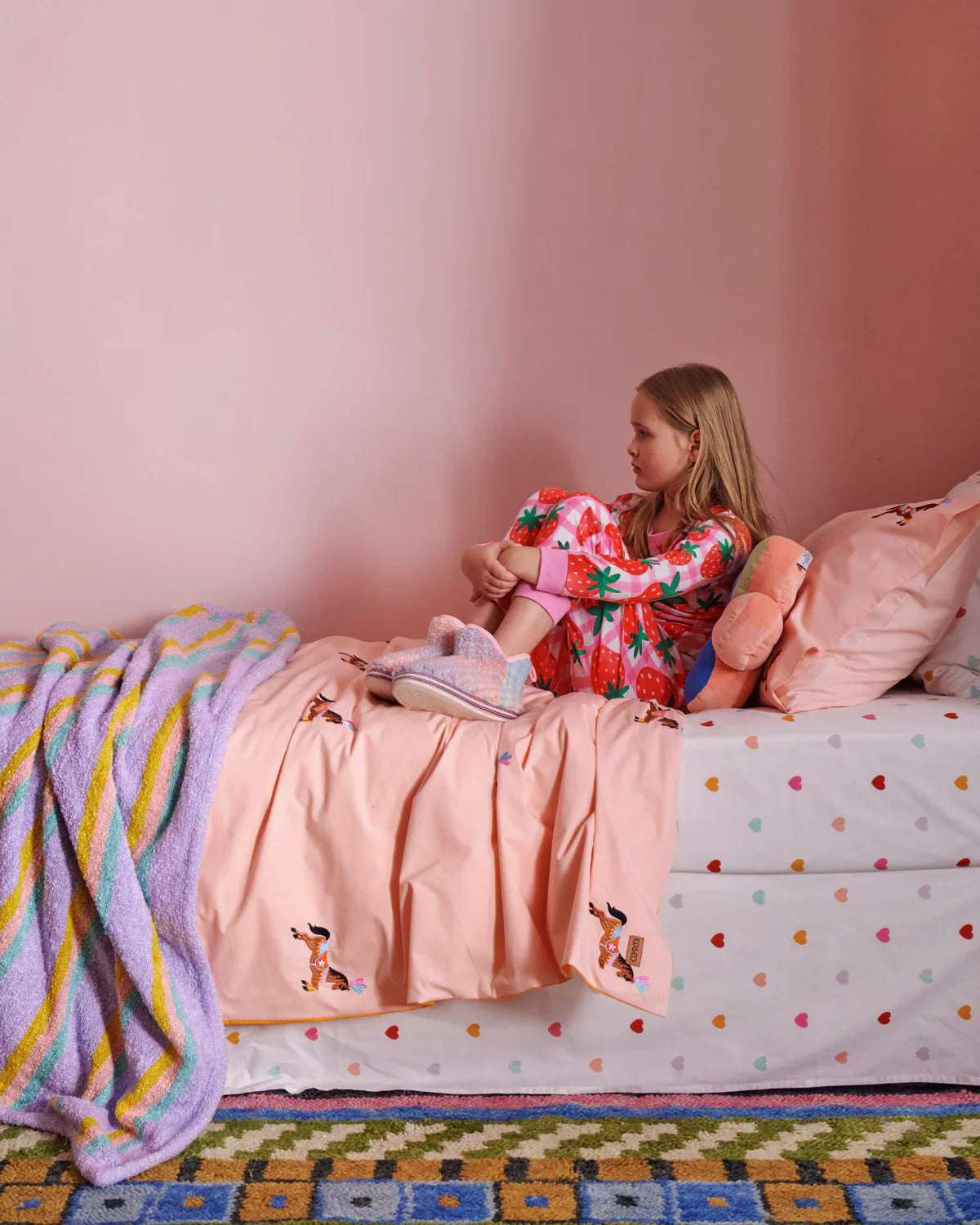 Kip & Co Circus Pony Embroidered Cotton Quilt