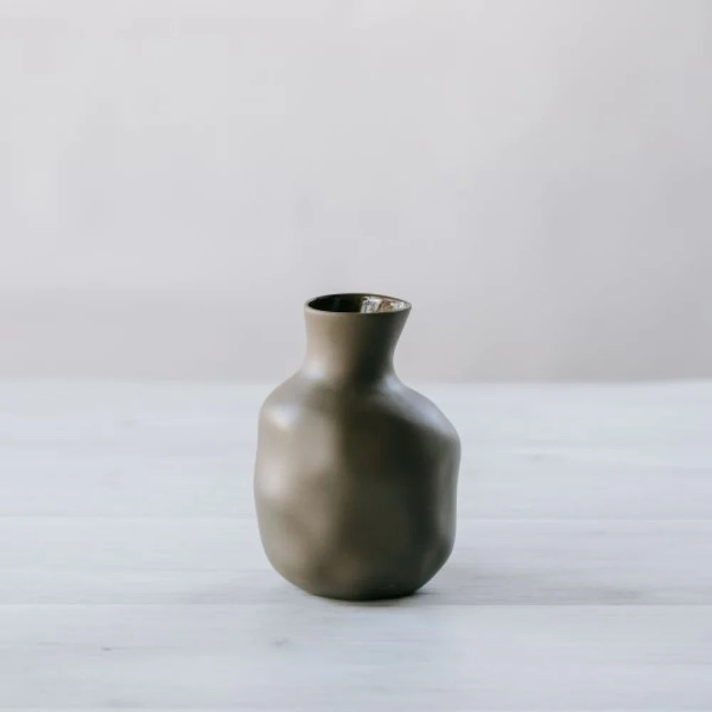 Flax Sake Bottle Khaki 15cm