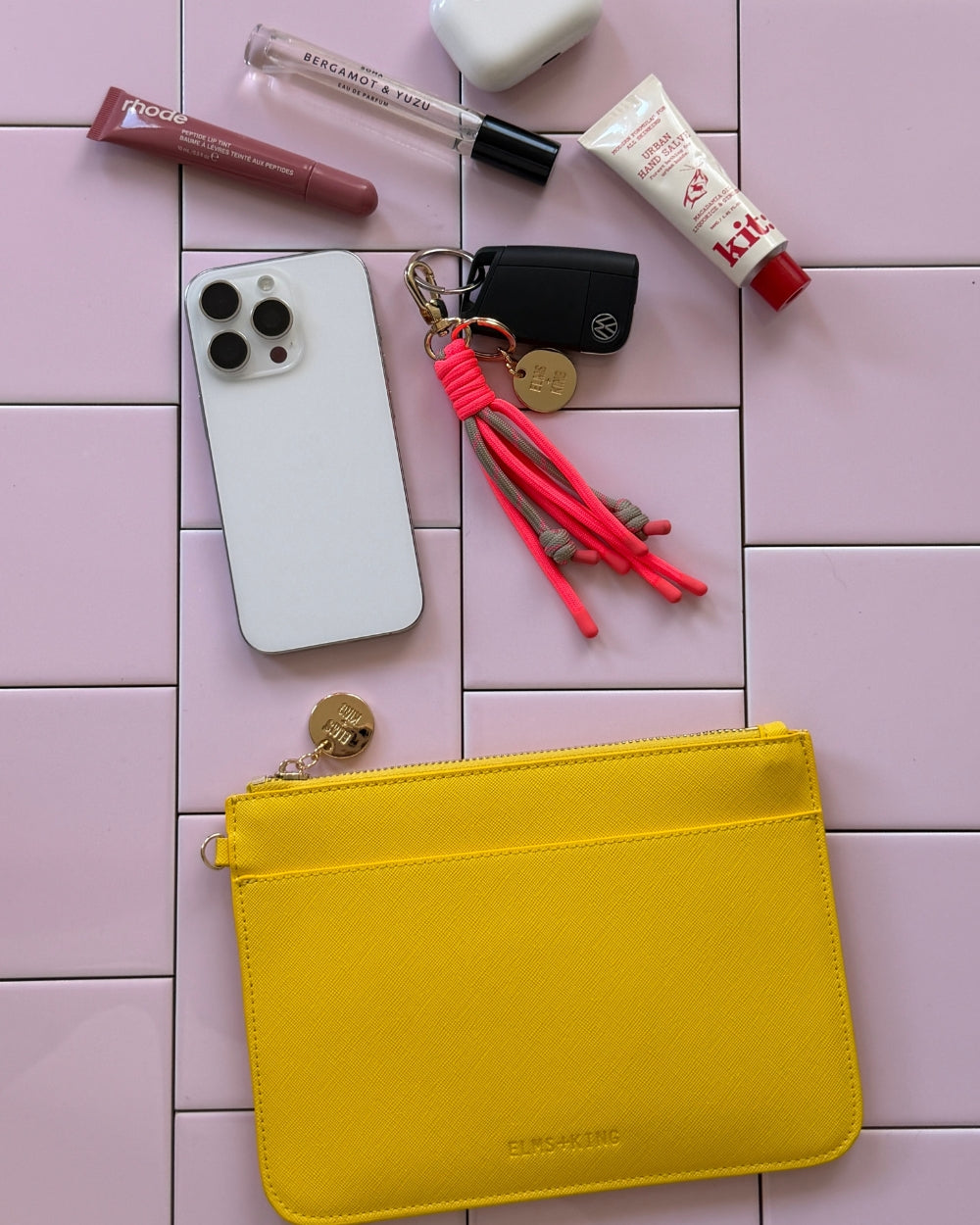 Elms + King Flat Pouch - Lemon