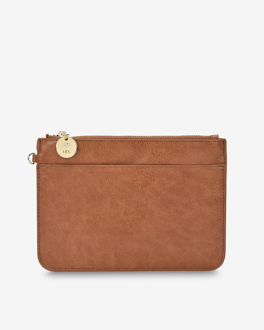 Elms + King Flat Pouch - Tan Pebble