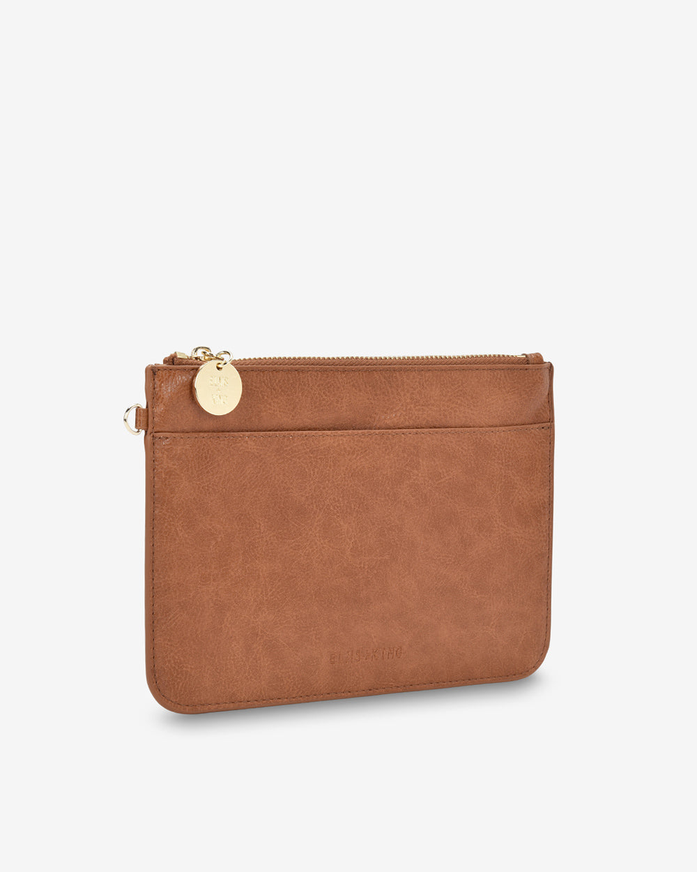 Elms + King Flat Pouch - Tan Pebble
