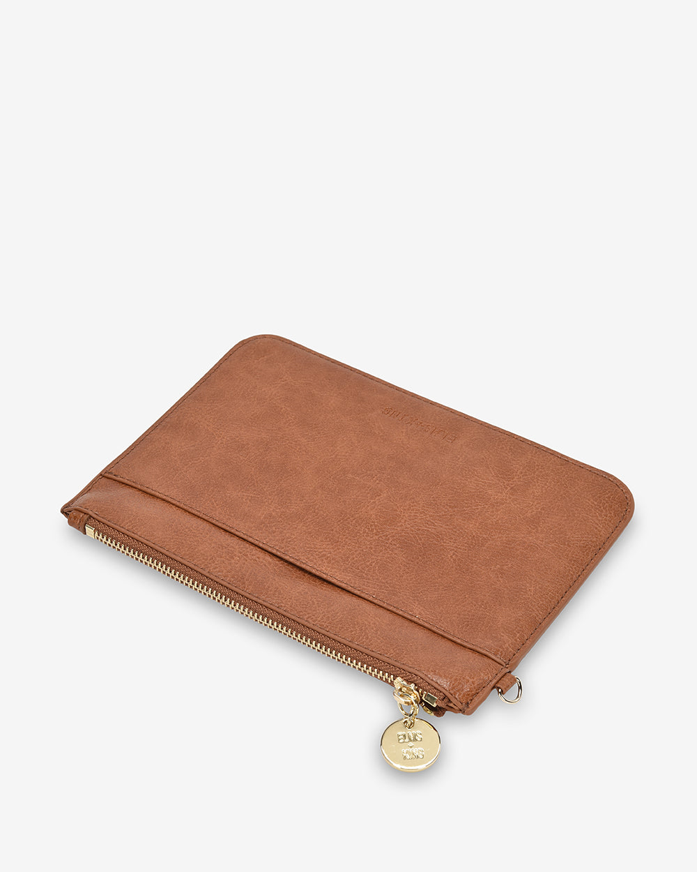 Elms + King Flat Pouch - Tan Pebble