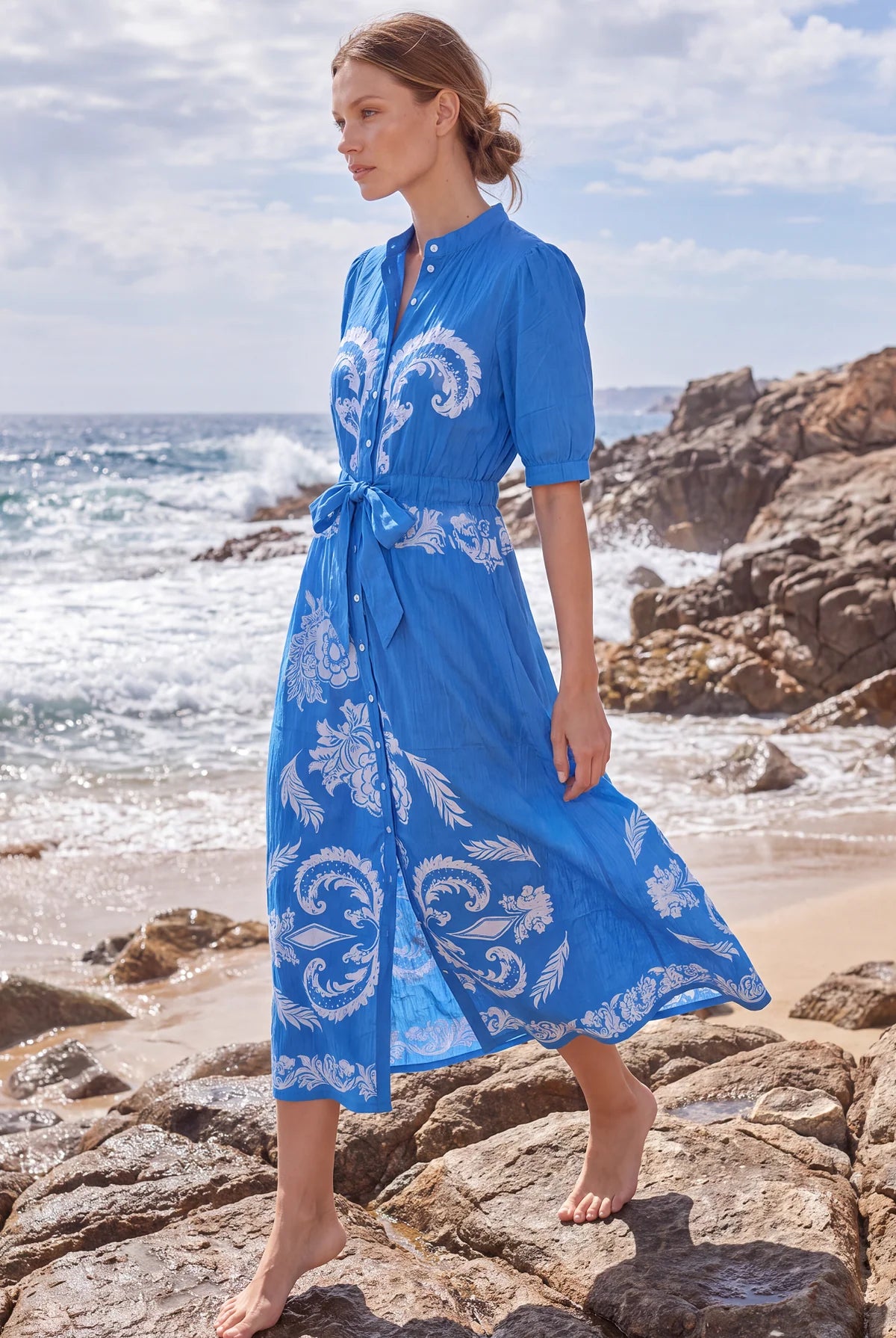 Lola Coast Jewel Capri Cotton Maxi Dress