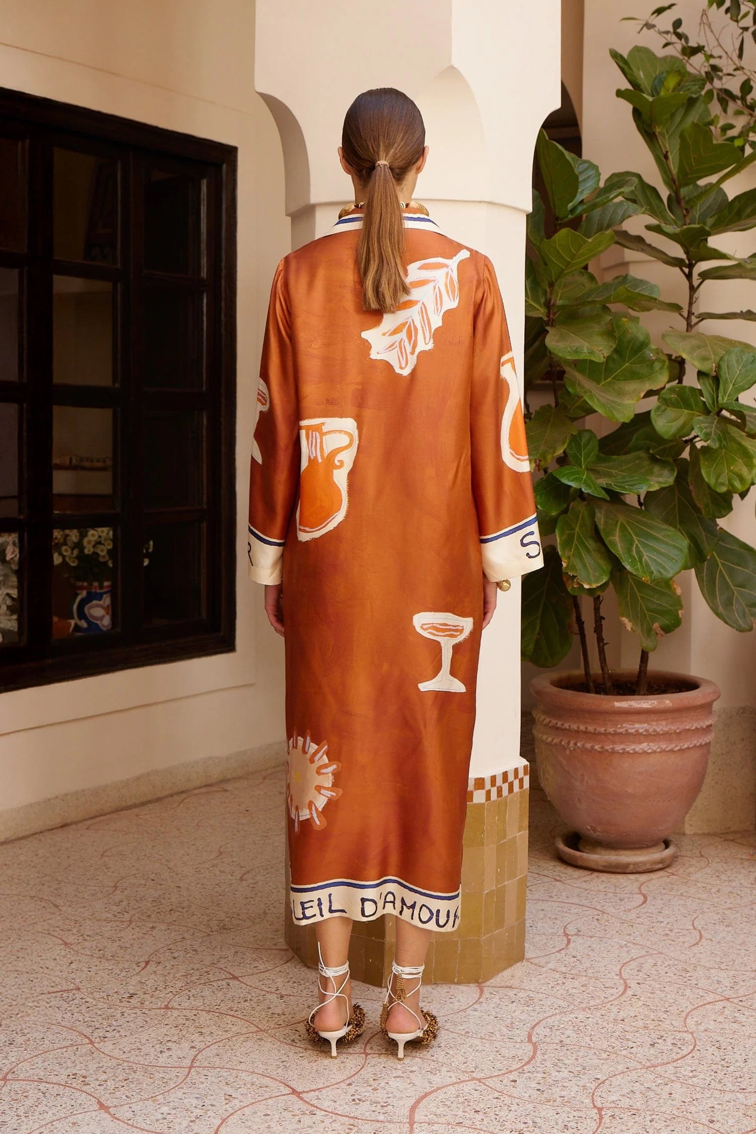 Alemais Soleil D'Amour Silk Shirtdress