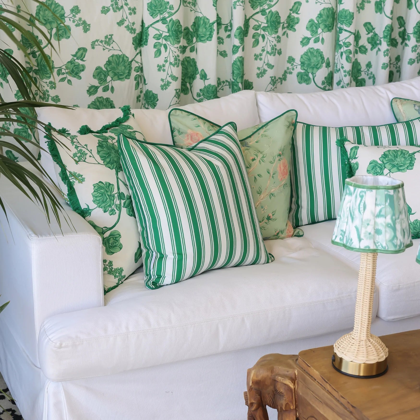 Green Camille Cushion 50x50cm