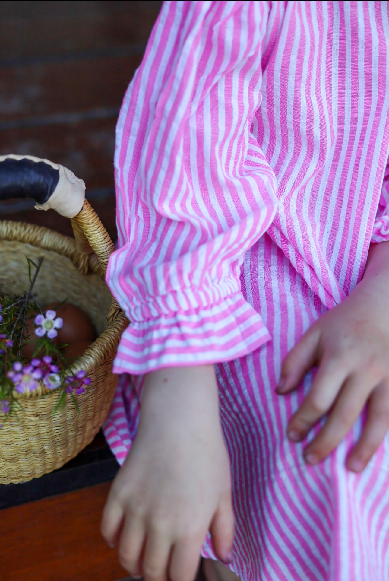 Grace & May Mini Pink Stripe A-line Dress