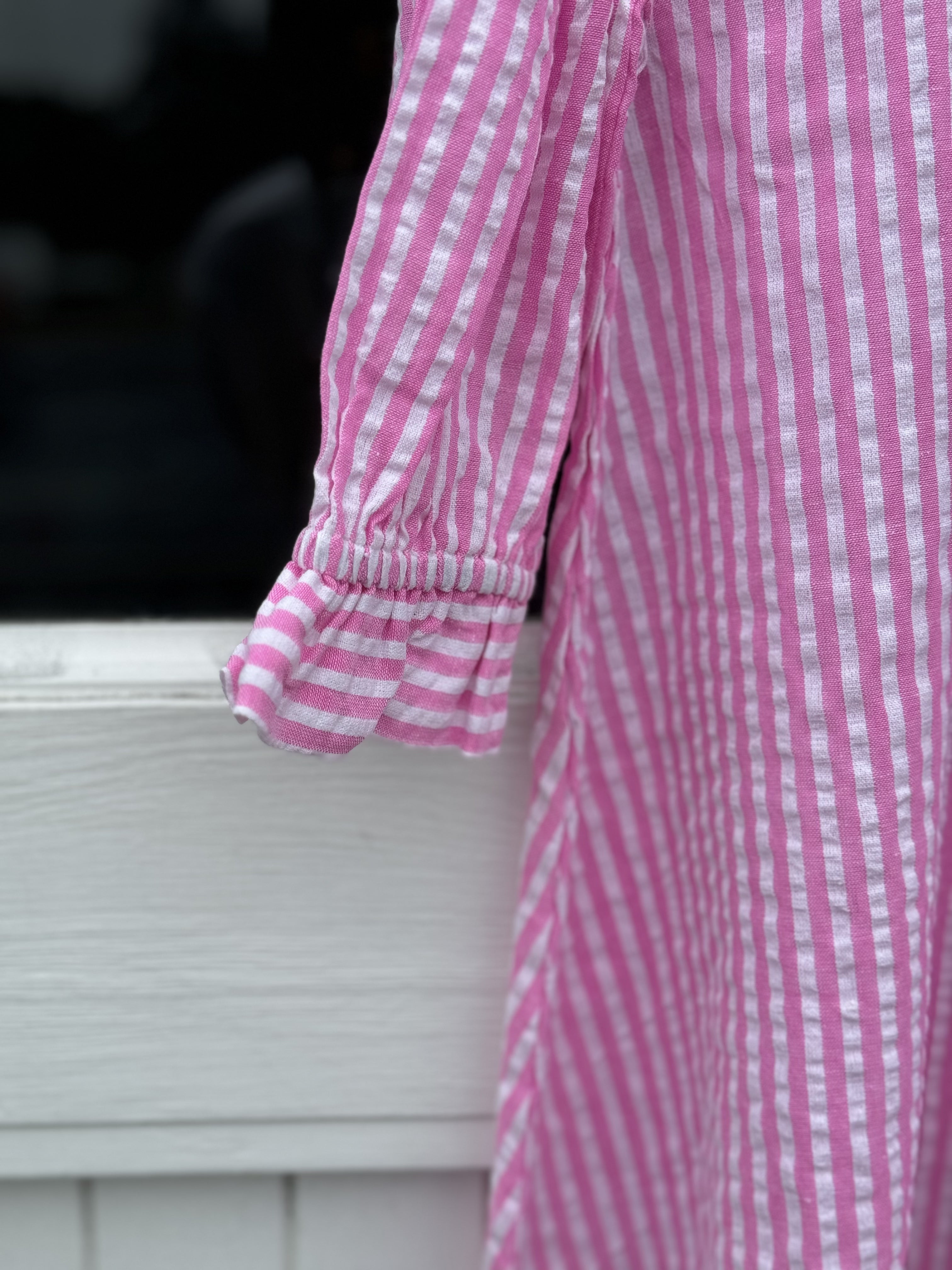 Grace & May Mini Pink Stripe A-line Dress