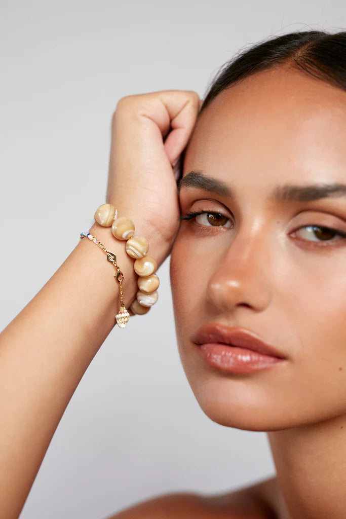 ANNI LU Jetset Gems Bracelet in Cream