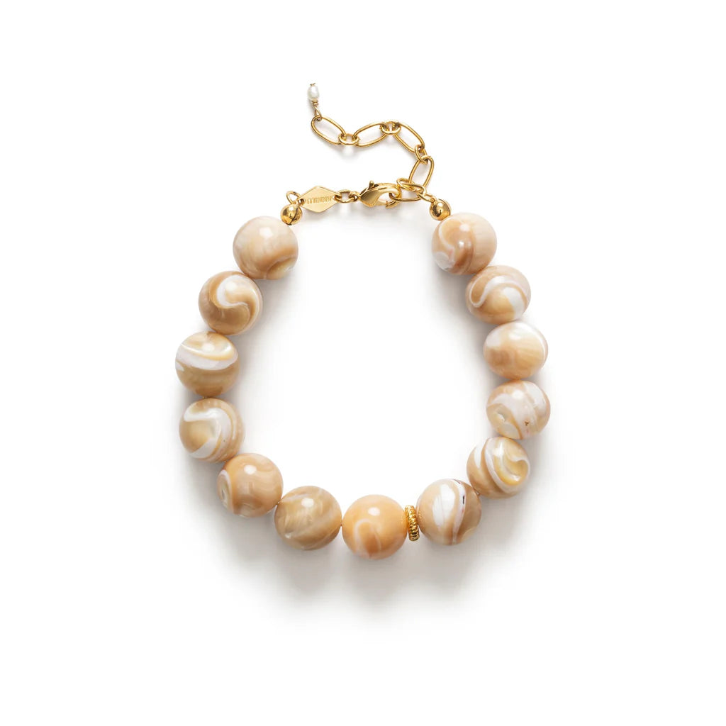 ANNI LU Jetset Gems Bracelet in Cream