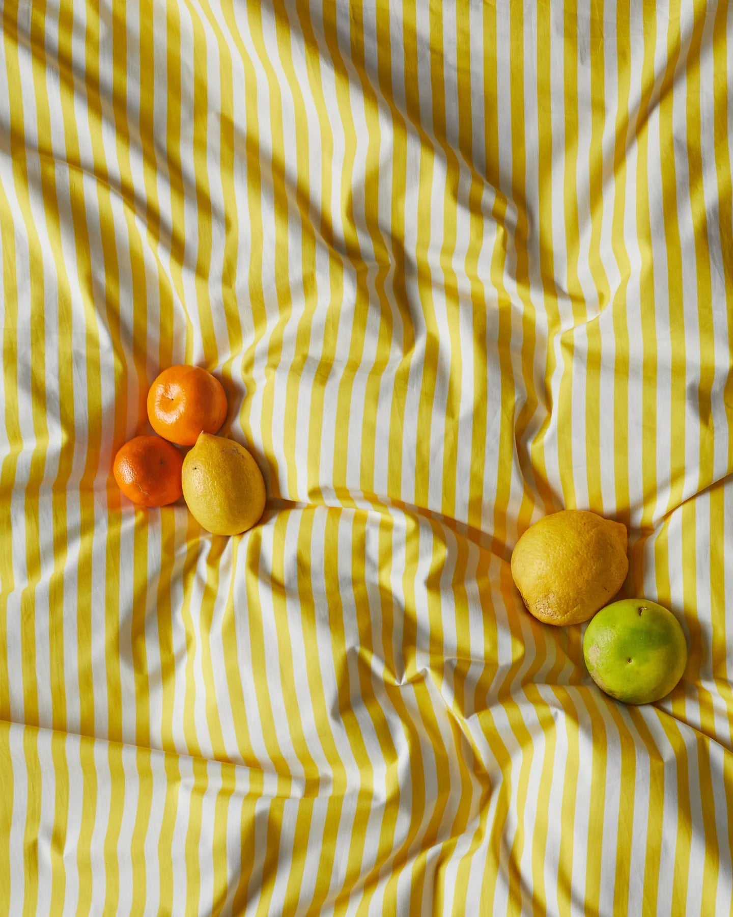 Kip & Co Cotton Limoncello Stripe Fitted Sheet