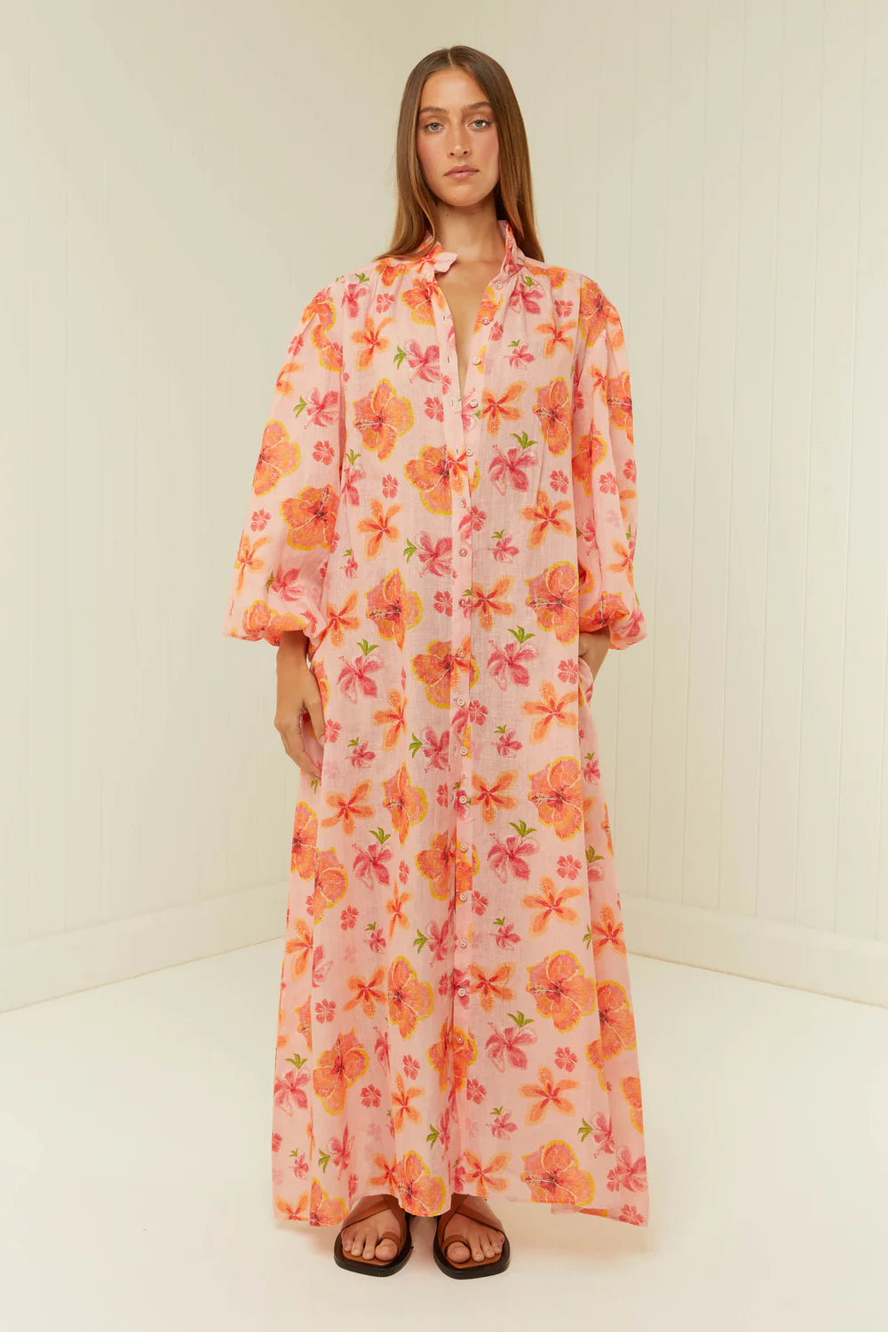 Palm Noosa Noddy Dress Spanish Hibicus