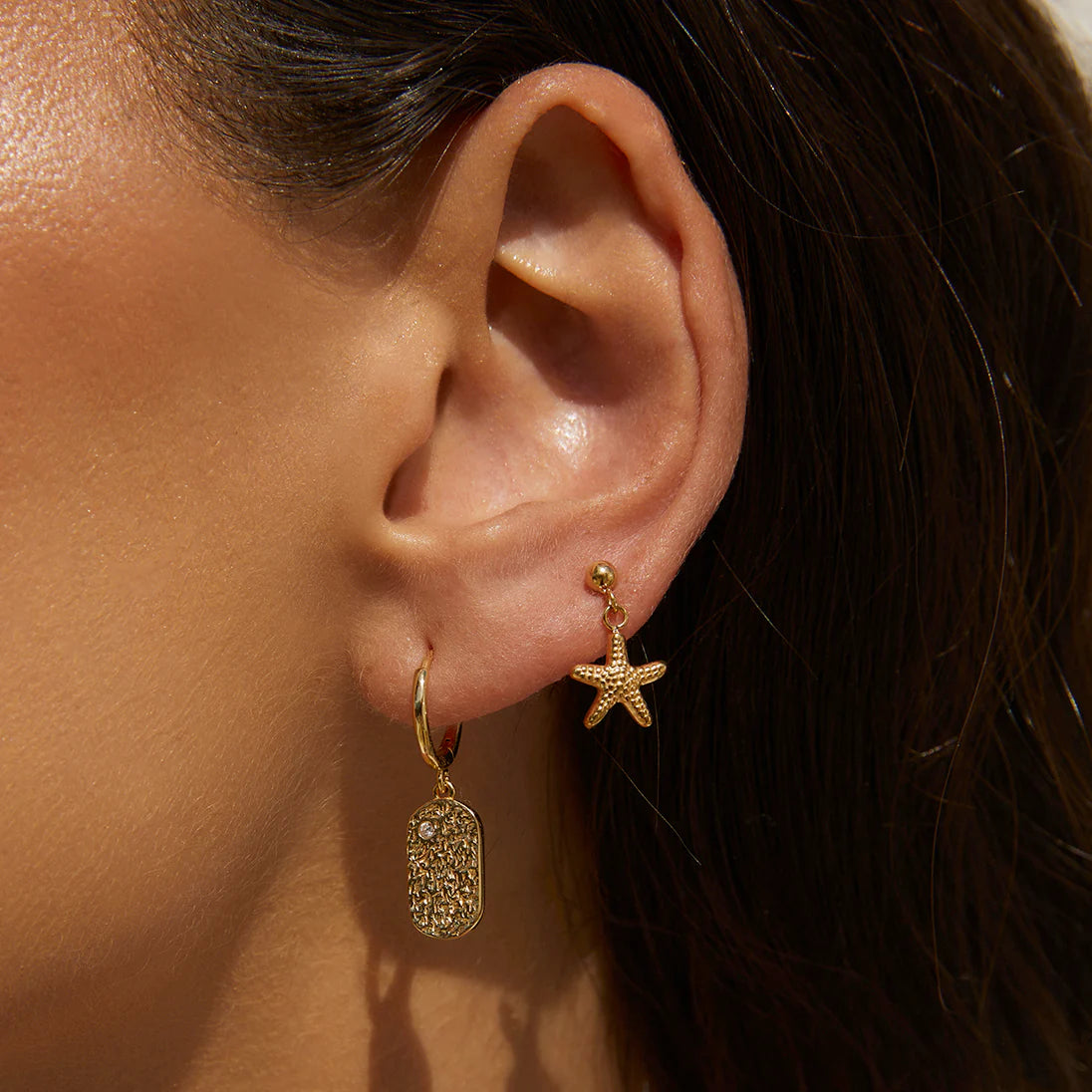 Arms of Eve Mendoza Gold Huggie Earrings