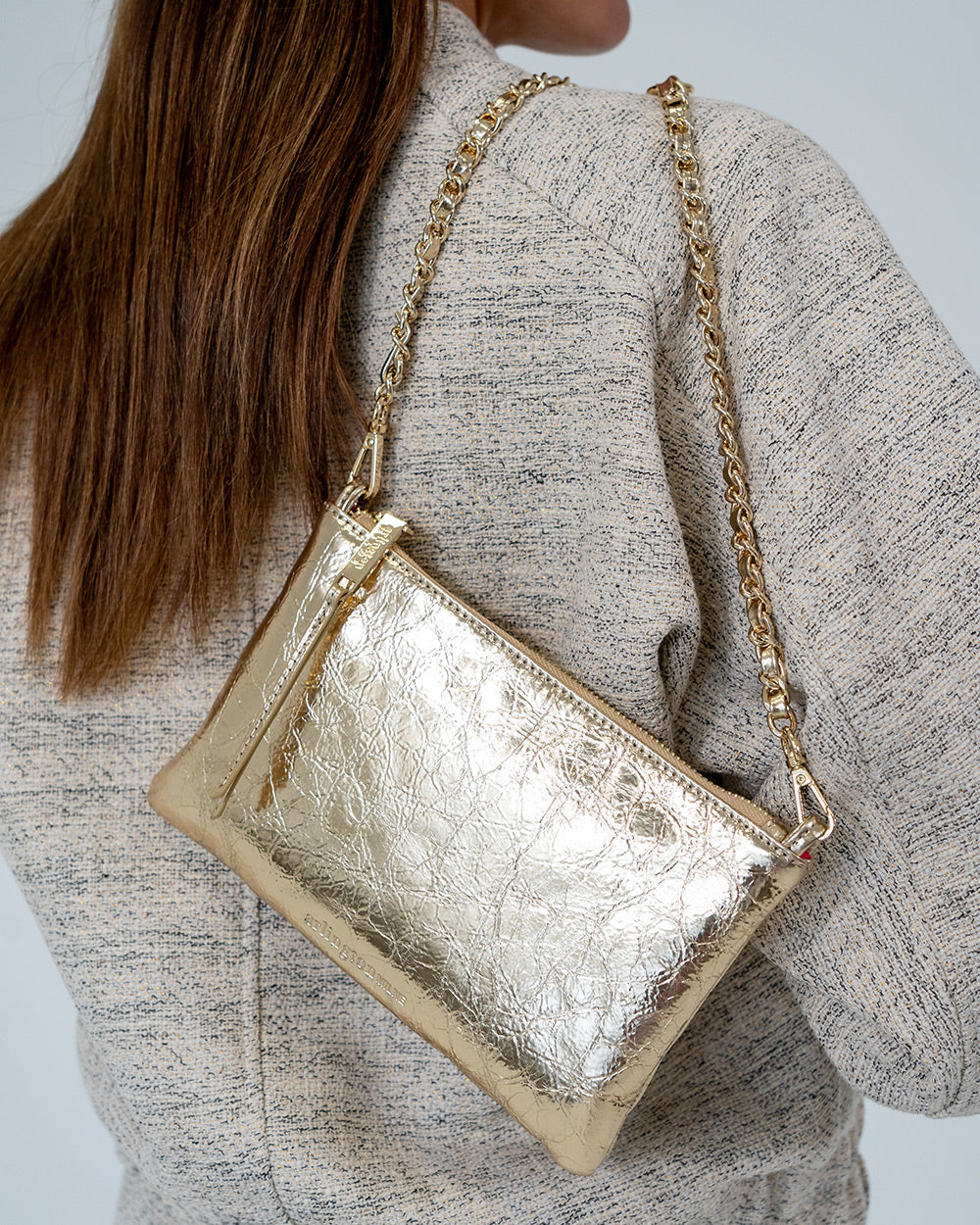 Arlington Milne Molly Crossbody - Gold Crinkle